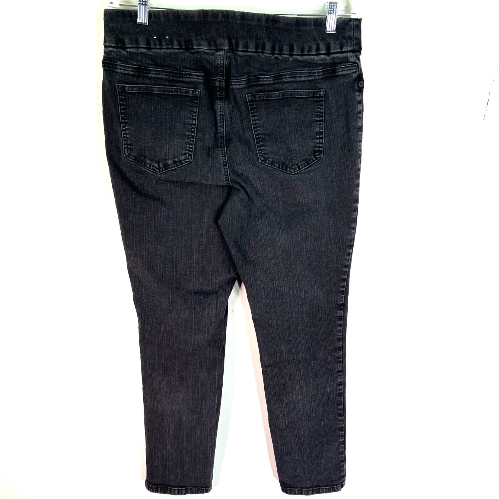 Vintage Chico's Black Stretch Denim Capri Jeans Women's Size L 34X29 Casual Size 36" / US 14 / IT 50 - 7 Thumbnail