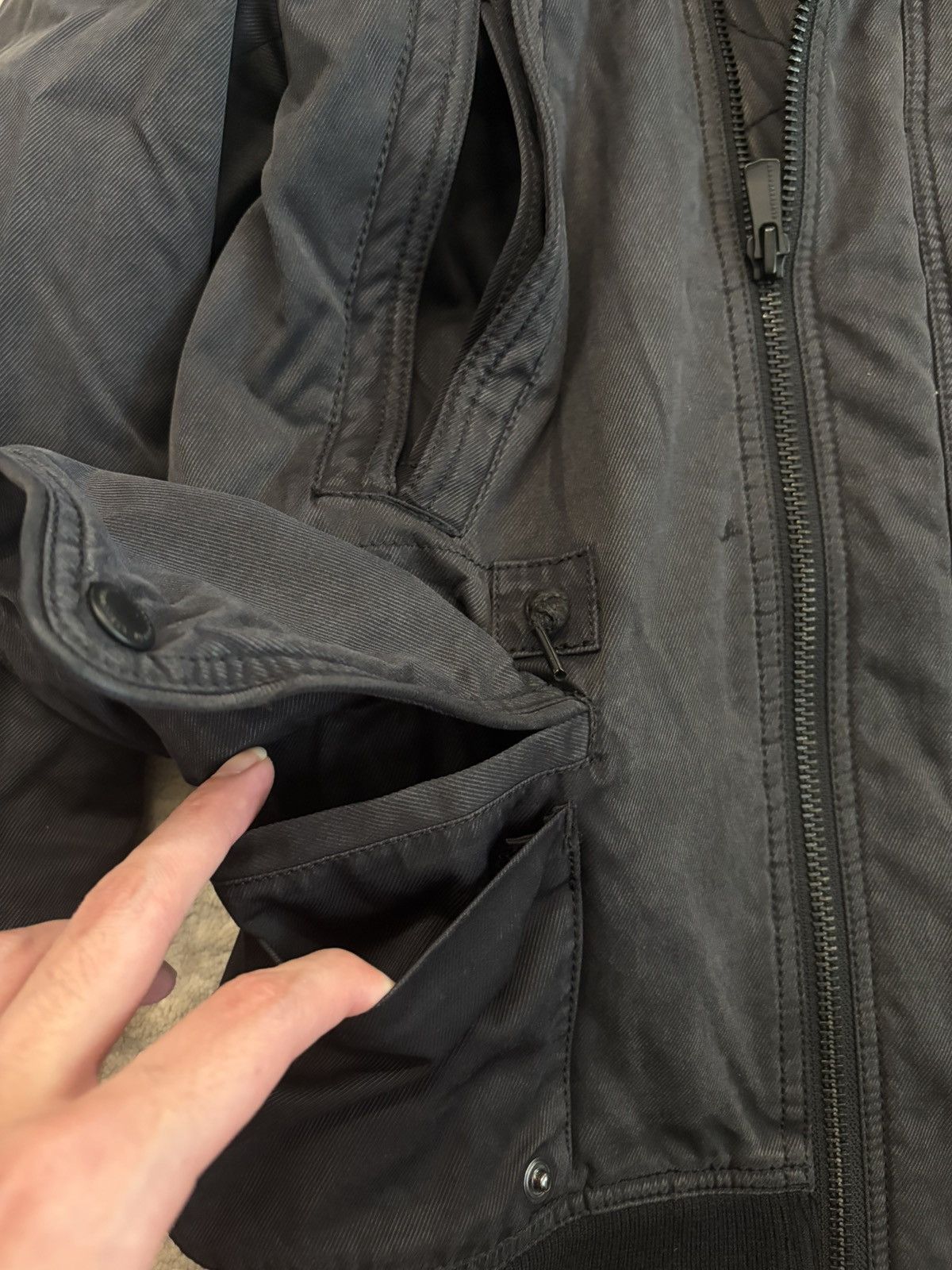 Neil Barrett Fur Hood Black Denim Jacket Size US XS / EU 42 / 0 - 5 Thumbnail