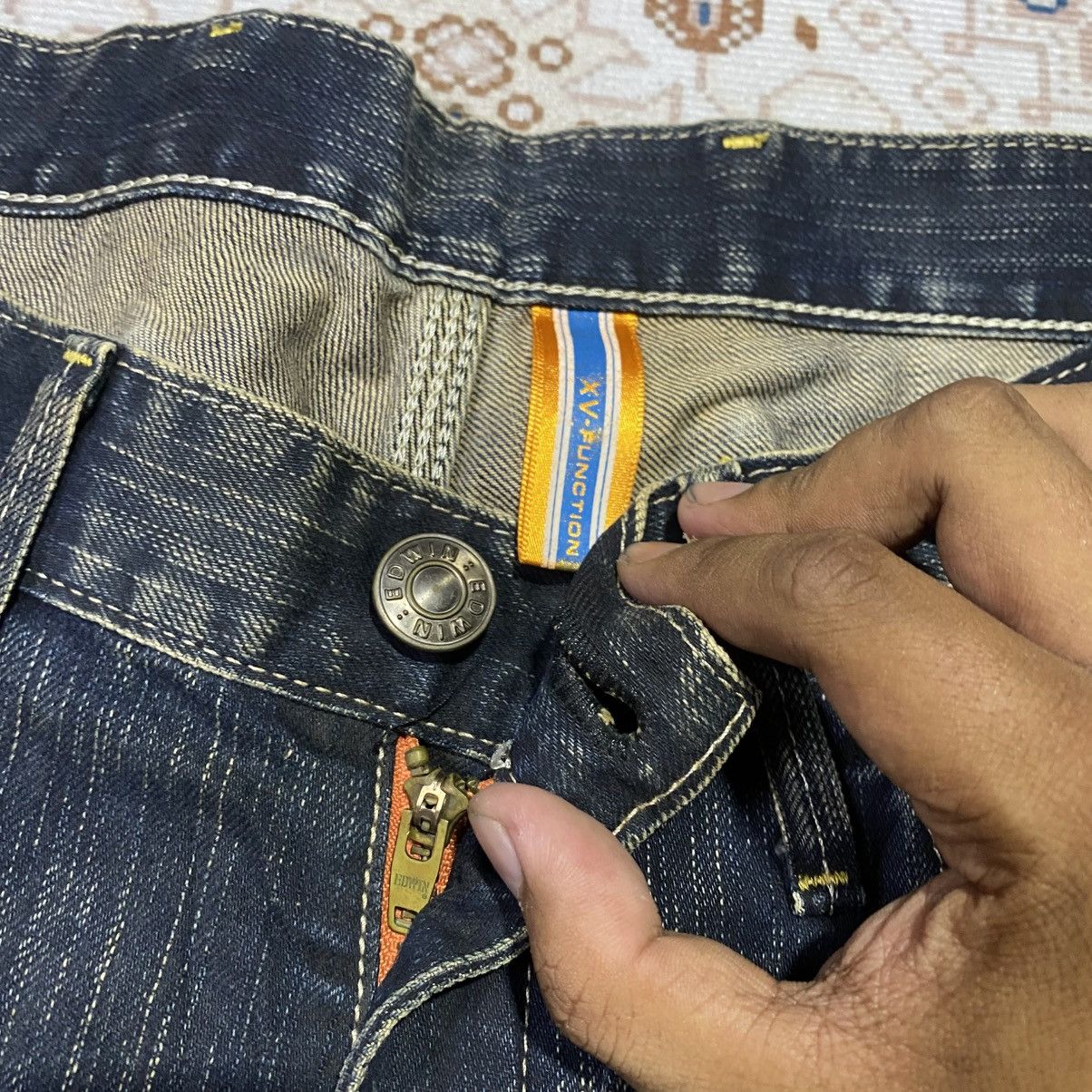 Edwin × If Six Was Nine × Le Grande Bleu (L.G.B.) 2000s Y2K Edwin XV-Function Jeans With Buckleback Size US 30 / EU 46 - 5 Thumbnail