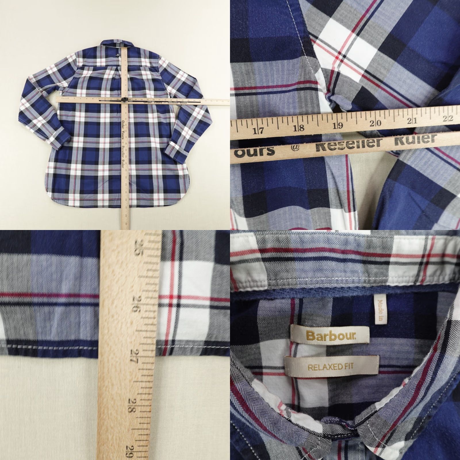 Barbour Barbour Shirt Womens 8 Blue Plaid Button-Up Long Sleeve Casual Blouse Outdoor Size M / US 6-8 / IT 42-44 - 8 Thumbnail
