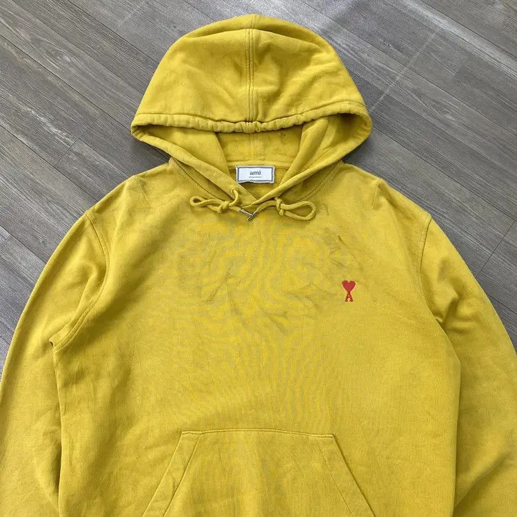 AMI AMI Small Heart De Coeur Yellow Hoodie Size US S / EU 44-46 / 1 - 2 Thumbnail