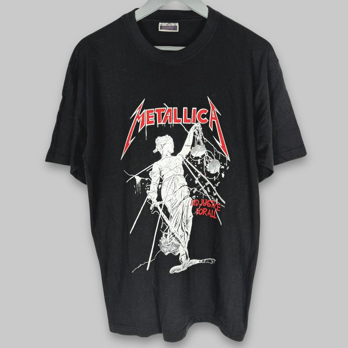 Band Tees Vintage 90s Metallica And Justice For All Euro Metal T Shirt Size US L / EU 52-54 / 3 - 1 Thumbnail