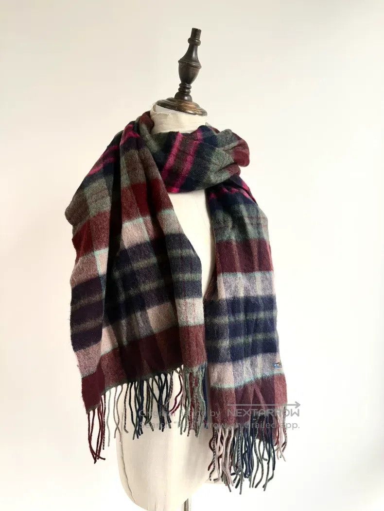 Vivienne Westwood Vivienne Westwood Wool Plaid Colorful Saturn Scarf Size ONE SIZE - 3 Thumbnail