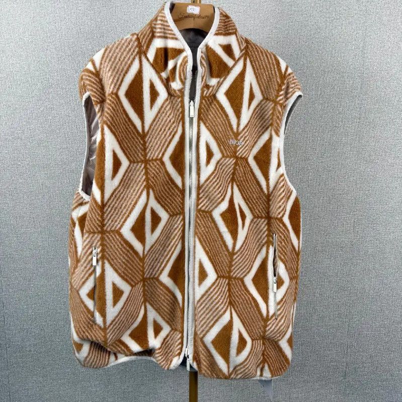 Dior Dior Stylish Khaki Acrylic Women's Cardigan 0089 Size XL / US 12-14 / IT 48-50 - 1 Thumbnail