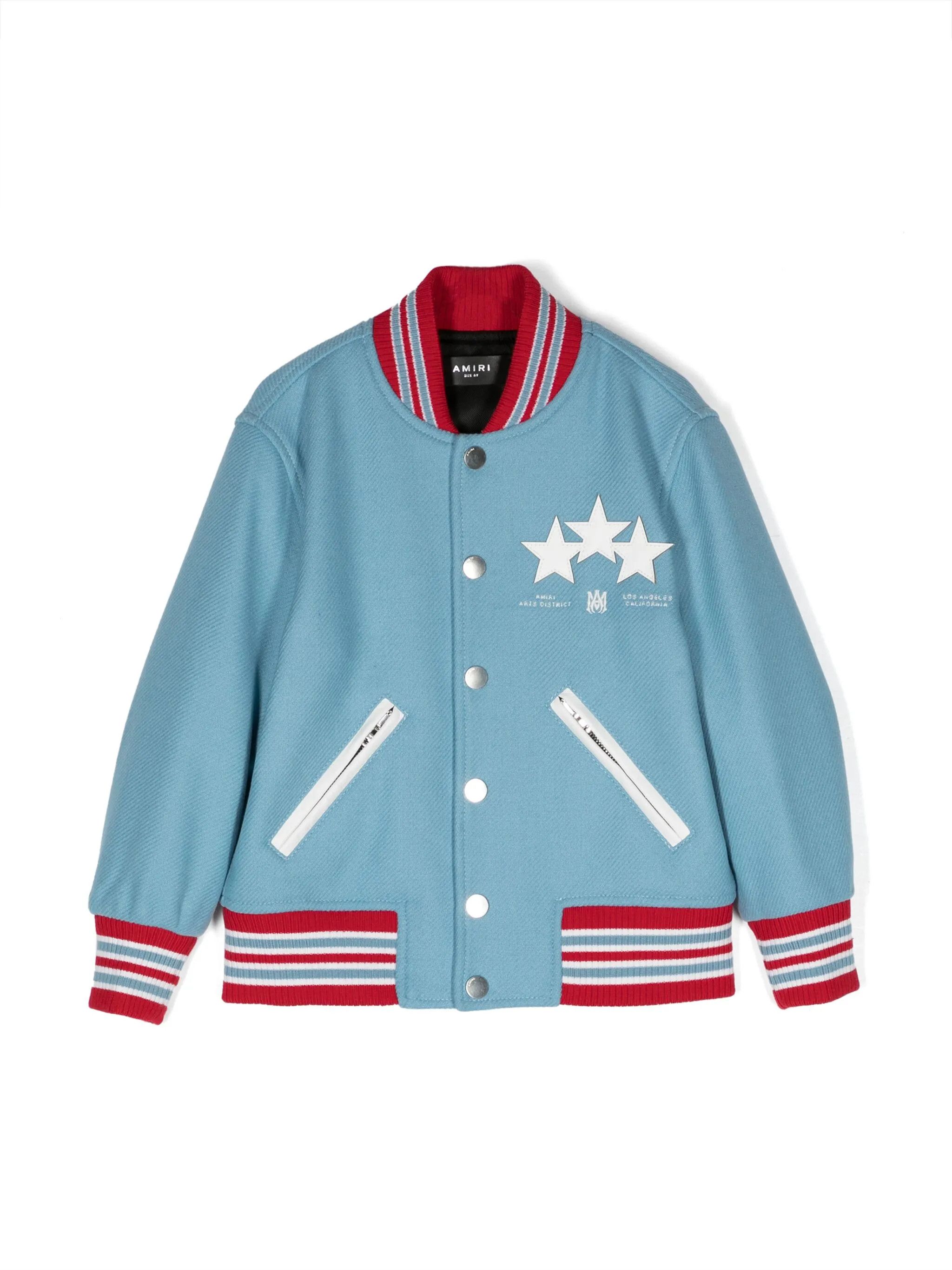 oc11z0225 KIDS Star Varsity Bomber Jacket in Multicolor