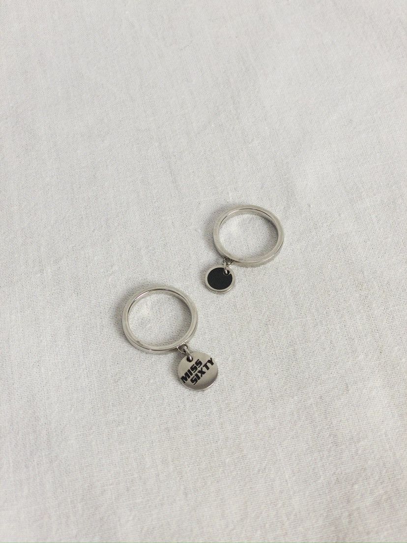Miss Sixty Set of Miss 60 stainless steel rings y2k 2000s vintage Size ONE SIZE - 6 Thumbnail