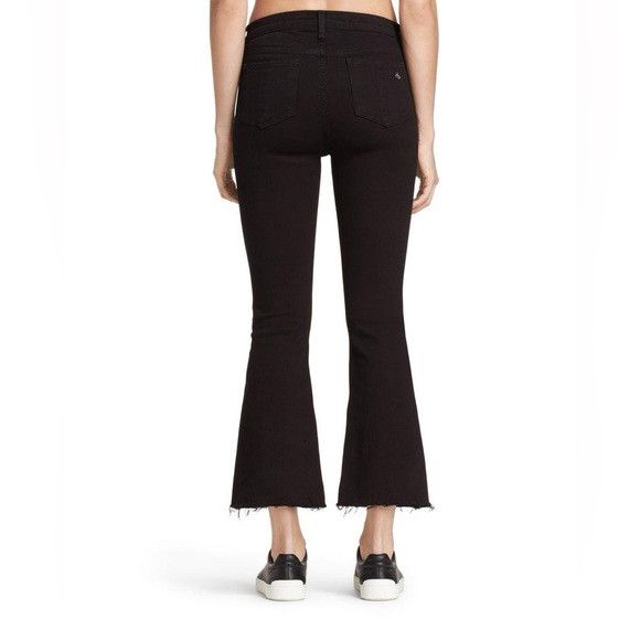 Rag & Bone RAG & BONE cropped flare black 32 black coal Euc Size 31" - 3 Thumbnail
