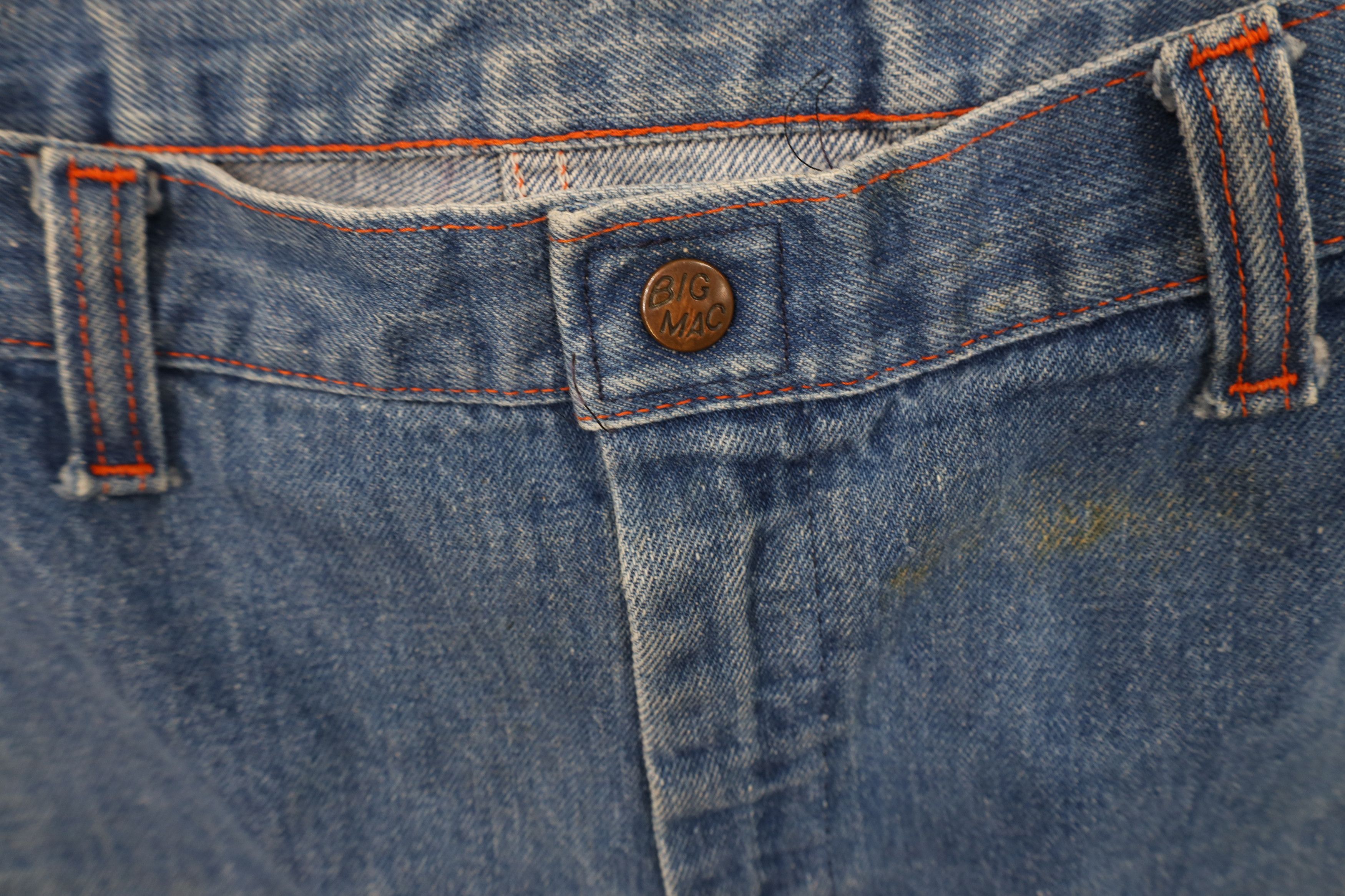 Big Mac × Vintage Vintage 70s Big Mac Wide Leg Dungaree Denim Jeans USA Size US 40 / EU 56 - 10 Thumbnail