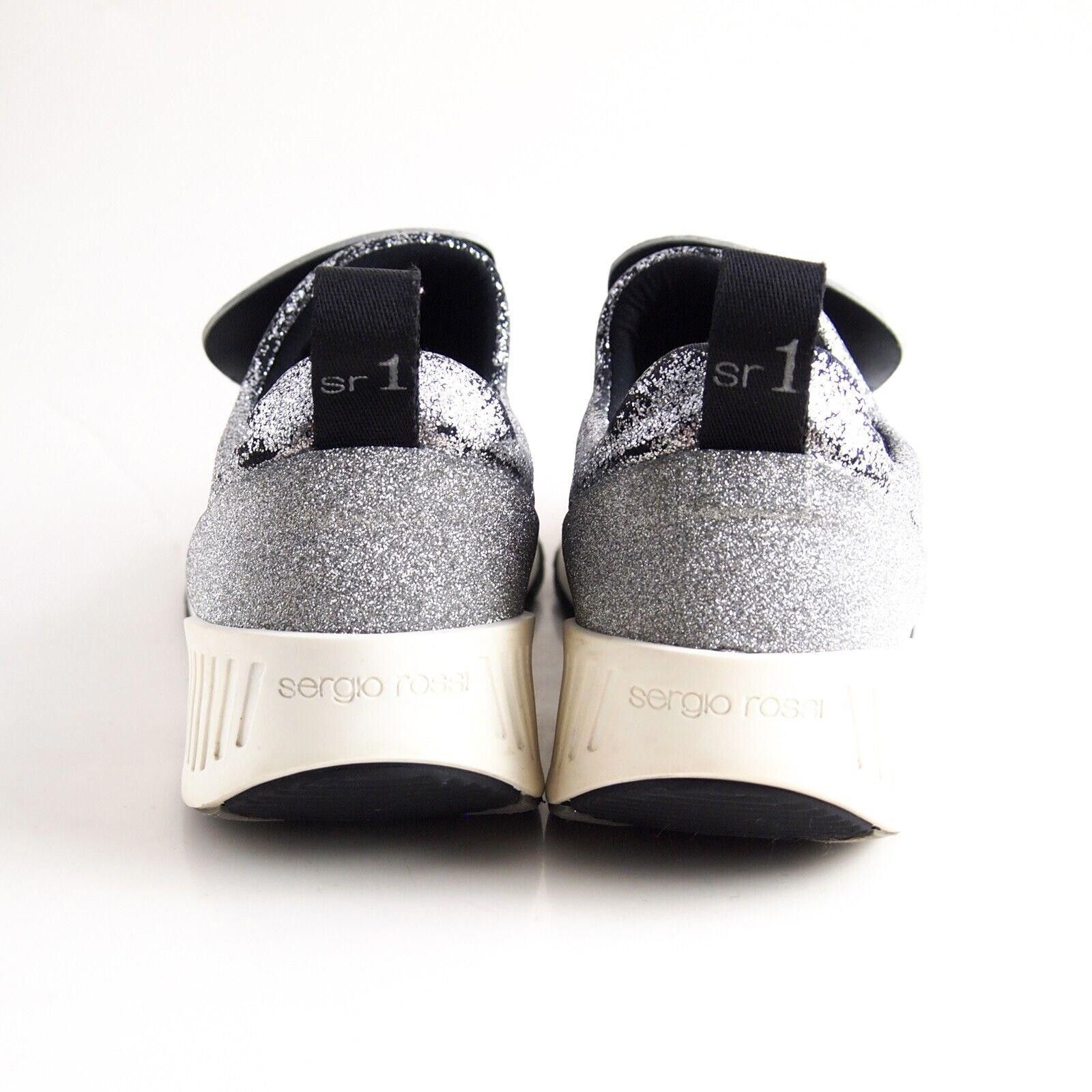 Sergio Rossi Sergio Rossi SR1 slip Ons Sneakers Silver Glitter US 7 EU 37 Size US 7 / IT 37 - 6 Thumbnail