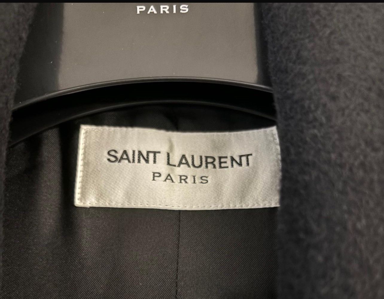 Saint Laurent Paris Manteau Manche Monte Double Noir Profond Coat Size US M / EU 48-50 / 2 - 6 Thumbnail