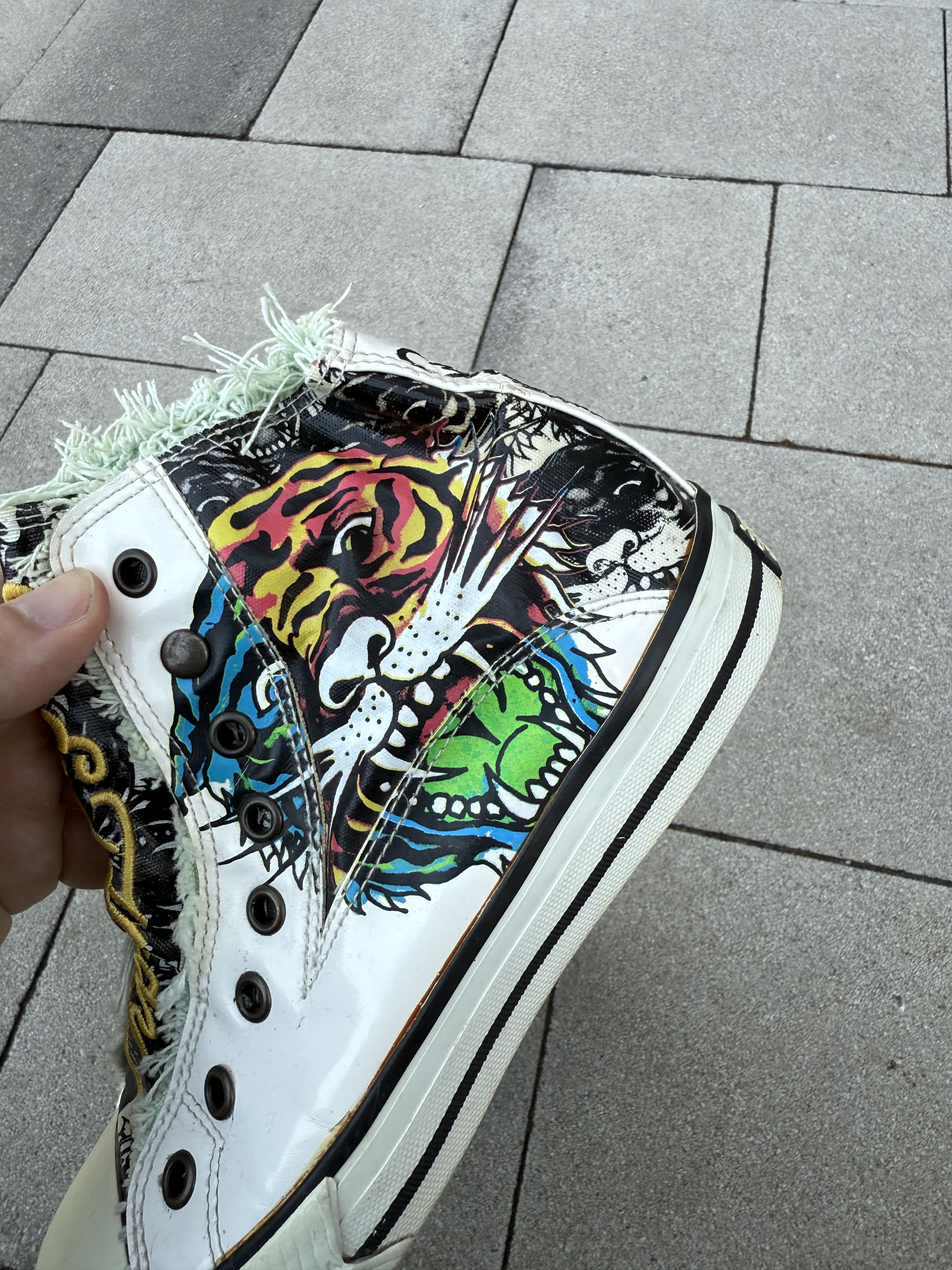 Ed Hardy × Vintage Vintage Y2K Ed Hardy High Top Sneakers Tiger Shoes Size 36 Size US 6 / IT 36 - 4 Thumbnail