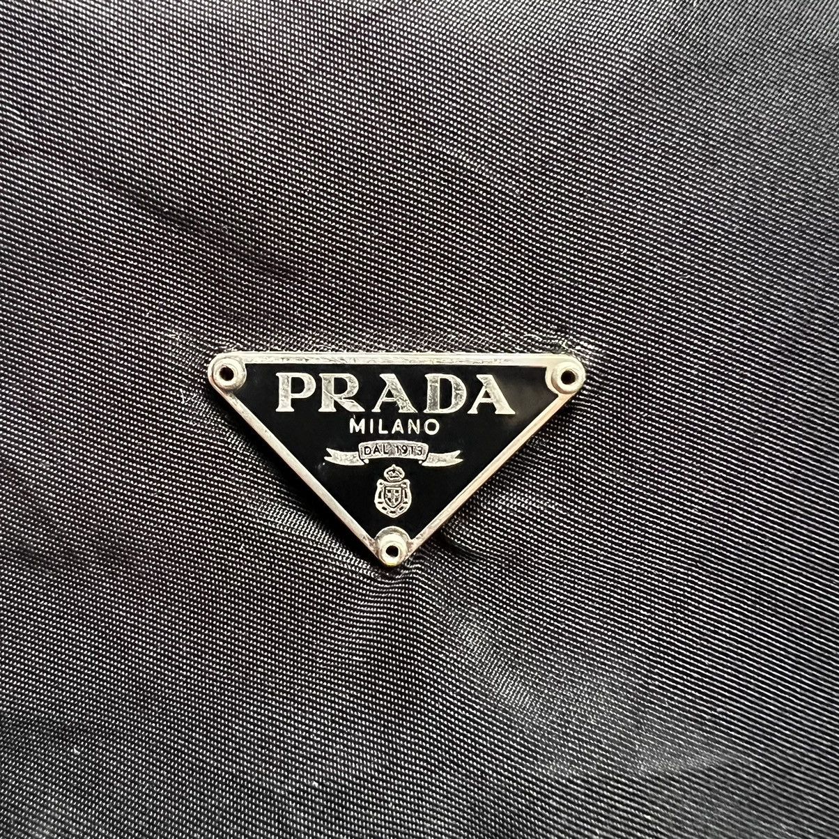 Prada Prada Black Tessuto Nylon Drawstring Pouch Size ONE SIZE - 8 Thumbnail