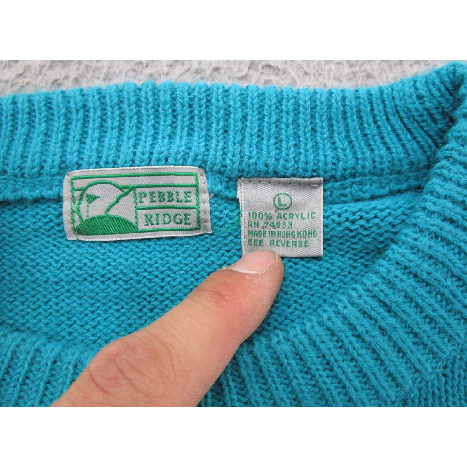 Vintage VINTAGE Pebble Ridge Golf Cable Knit Pullover Blue Sweater Men L Read Size US L / EU 52-54 / 3 - 2 Thumbnail