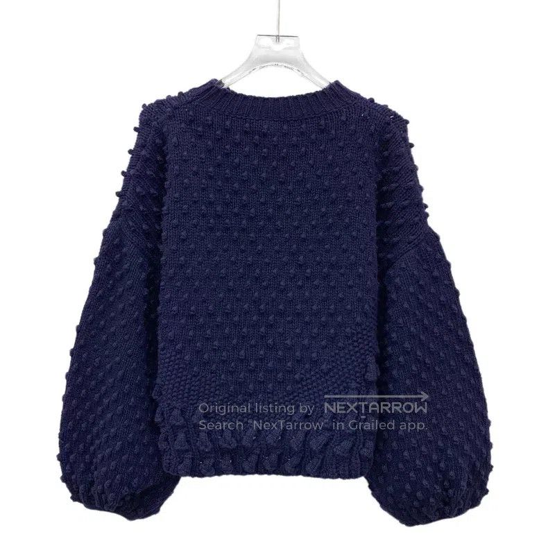 Dior Dior Dark blue jacquard wool round-neck long-sleeved knitt Size XS / US 0-2 / IT 36-38 - 2 Thumbnail