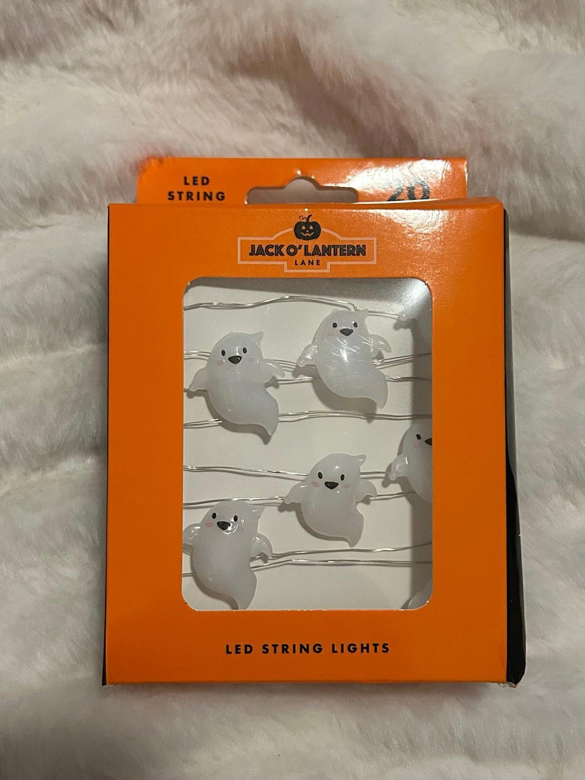 Designer Halloween LEDghost string lights 20 on set Size ONE SIZE - 1 Thumbnail