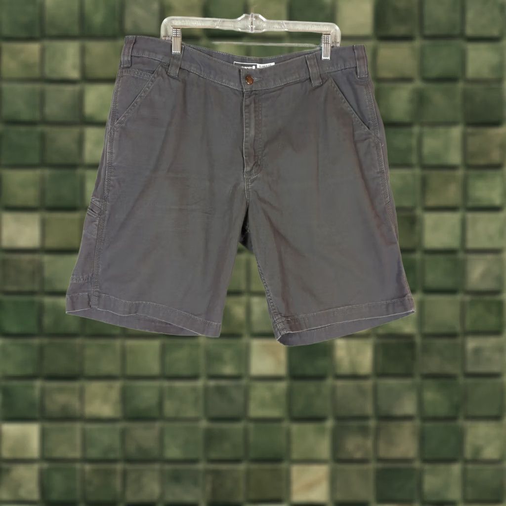 Carhartt VINTAGE Carhartt Men’s Rugged Flex Relaxed Fit Gray Canvas Shorts Mens 38X9 Utility Work Size US 38 / EU 54 - 1 Thumbnail