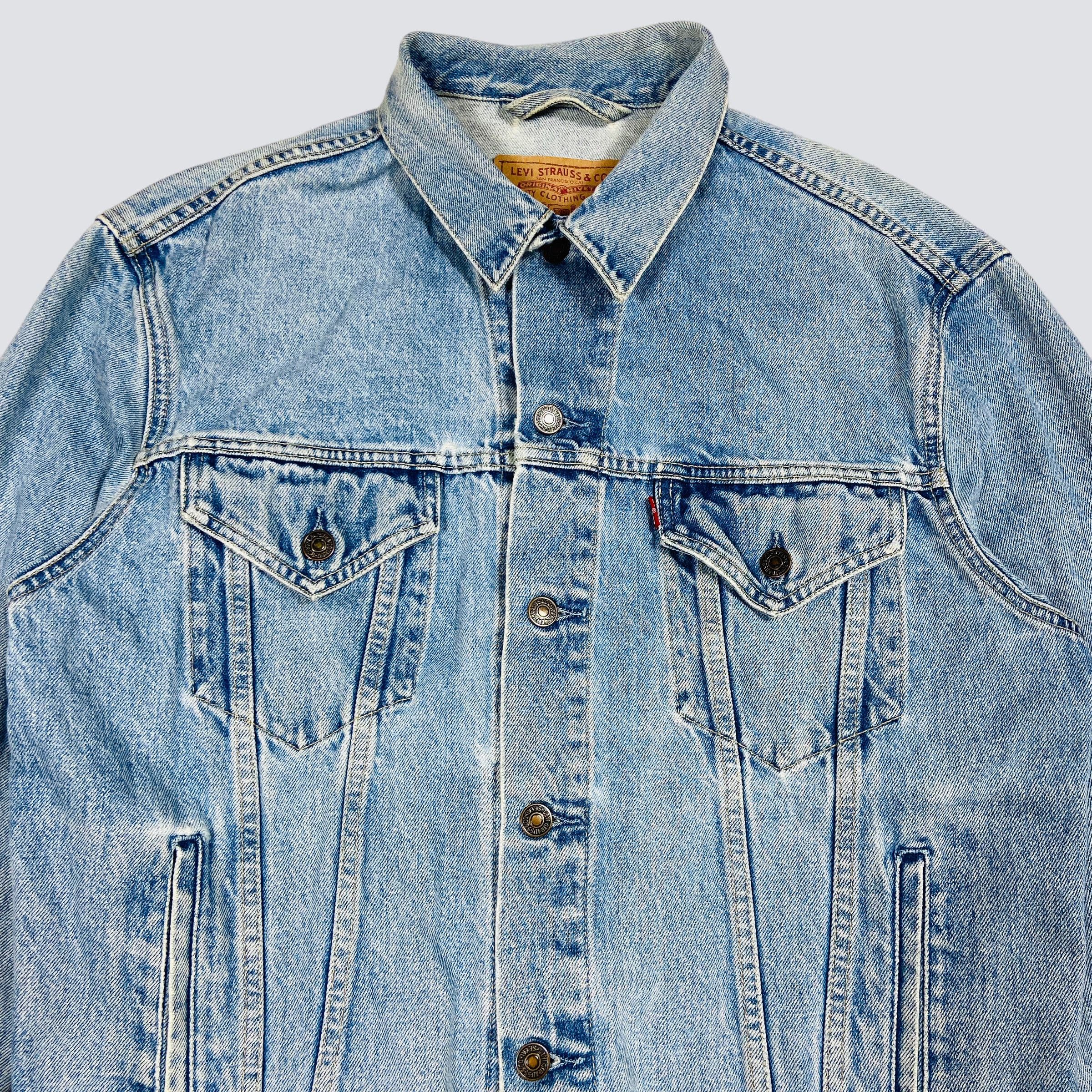 Levi's 1990s BABY BLUE AMAZING LEVIS BOXY FIT JEANS JACKET - № 2127 Size US L / EU 52-54 / 3 - 2 Thumbnail