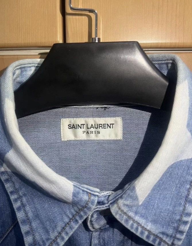 Saint Laurent Paris × Yves Saint Laurent Saint Laurent Slp Full Of Stars Denim Shirt Size US S / EU 44-46 / 1 - 3 Thumbnail