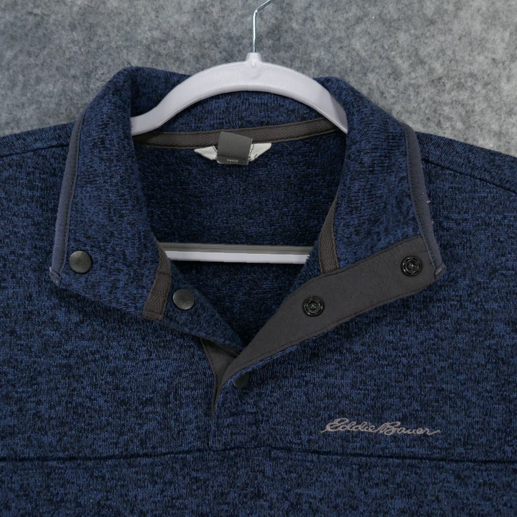 Eddie Bauer Eddie Bauer Sweater Mens Medium Long Sleeve Pullover Blue Fleece Mock Neck Logo Snap T Size US M / EU 48-50 / 2 - 2 Thumbnail