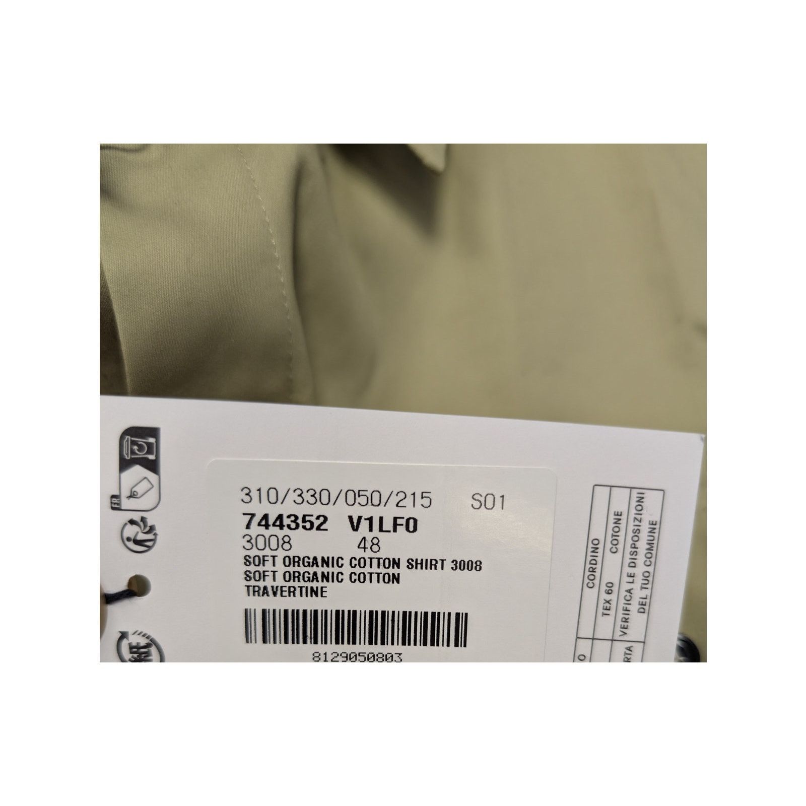 Bottega Veneta o1rshd1 Soft Organic Cotton Shirt in Travertine Size US M / EU 48-50 / 2 - 22 Thumbnail