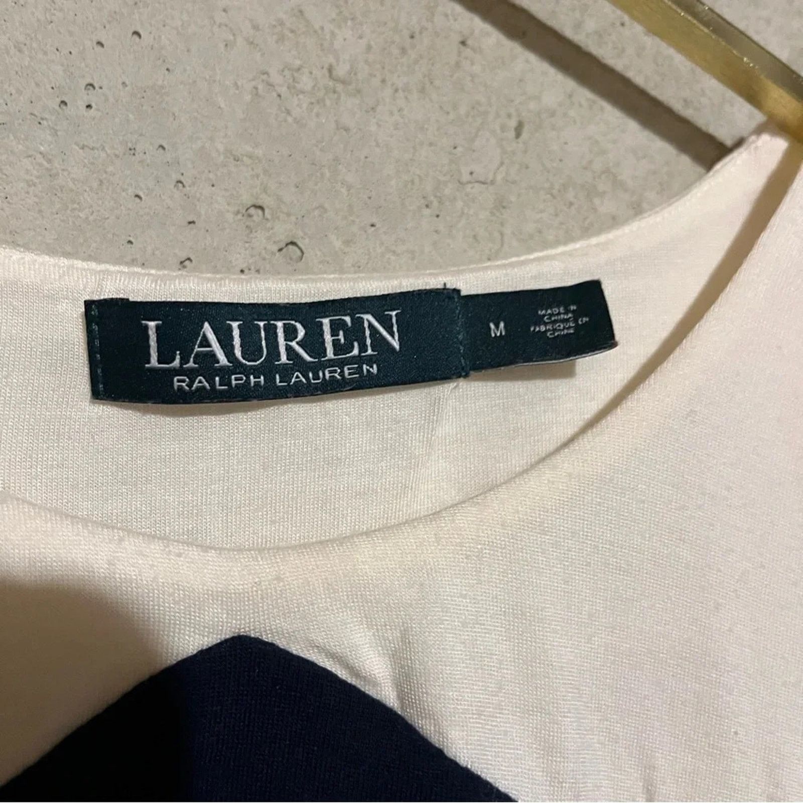 Lauren Ralph Lauren Lauren Ralph Lauren Colorblock Shirt Navy Cream Size M Size M / US 6-8 / IT 42-44 - 8 Thumbnail