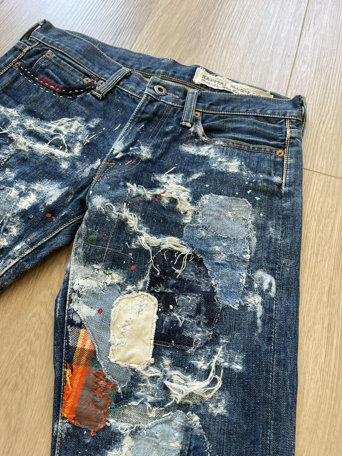Kapital KAPITAL Vintage Sashiko Boro Patchwork Denim Jeans Size US 29 - 5 Thumbnail