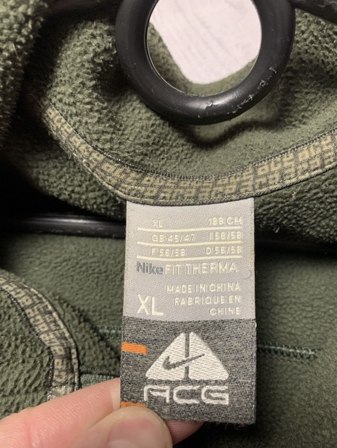 Nike × Vintage Vintage Nike ACG fleece jacket size XL green Size US XL / EU 56 / 4 - 4 Thumbnail