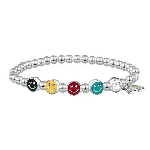 Jewelry Smiling Face Ball Chain Bracelets Size ONE SIZE - 2 Thumbnail
