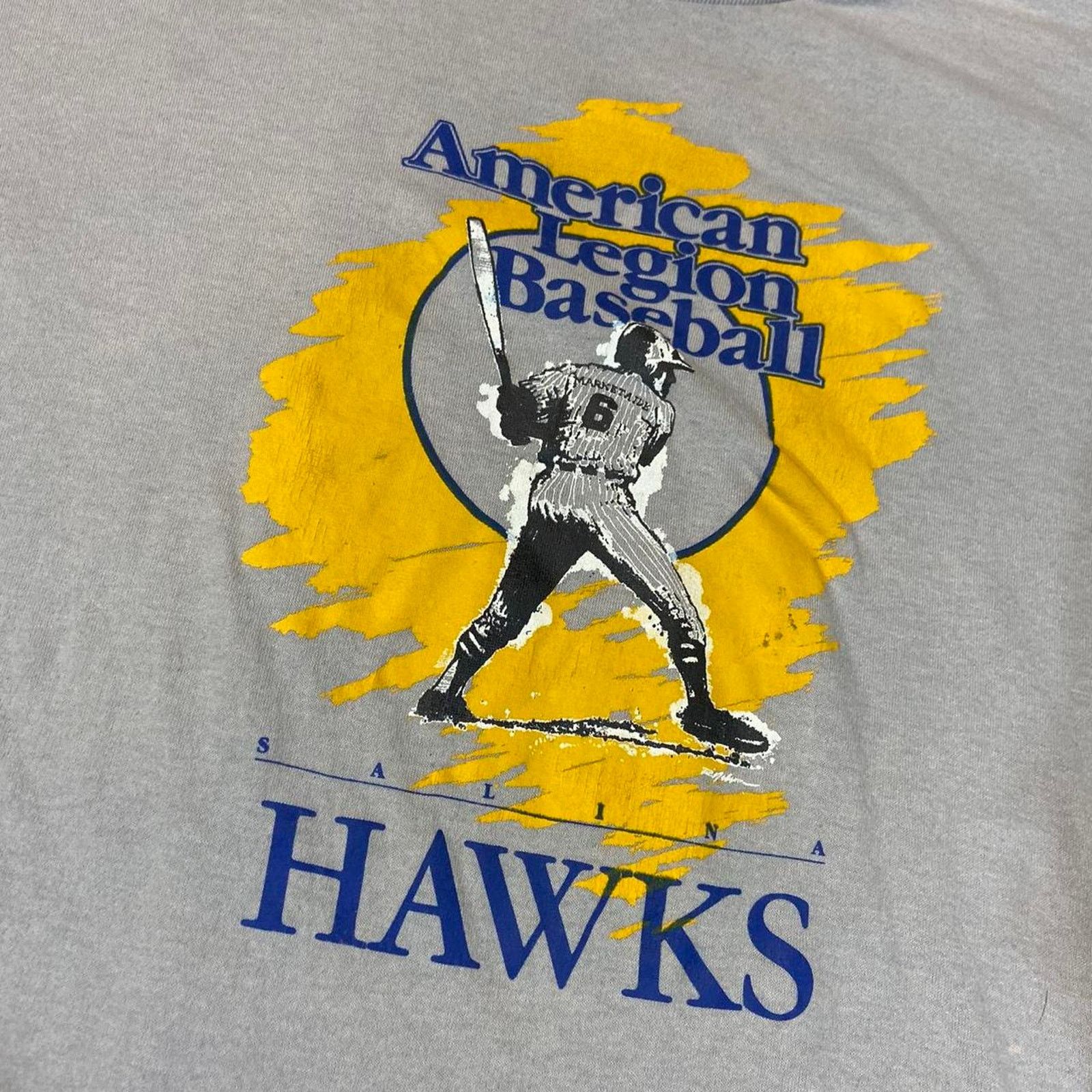 Jerzees 90s grey american baseball tee Size US XL / EU 56 / 4 - 3 Thumbnail