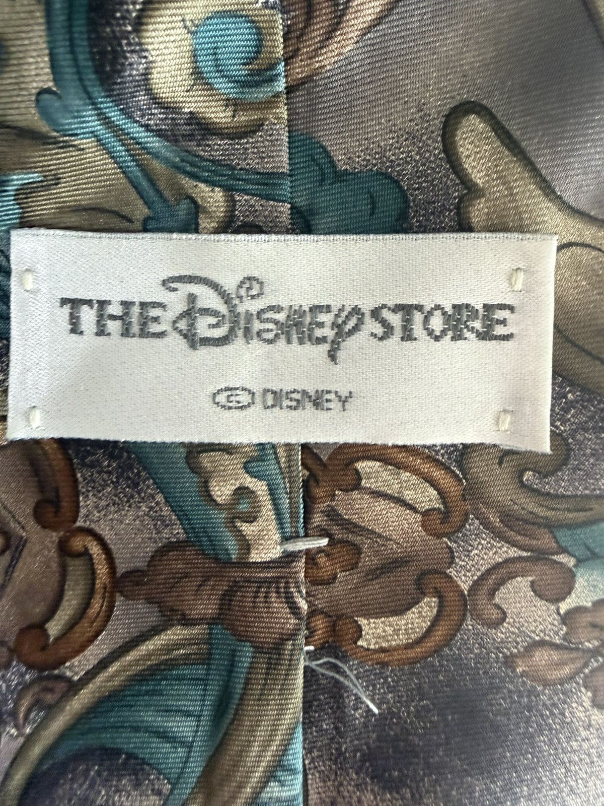 Disney VTG Disney Store Mickey Mouse baroque patterned silk necktie Size ONE SIZE - 4 Thumbnail