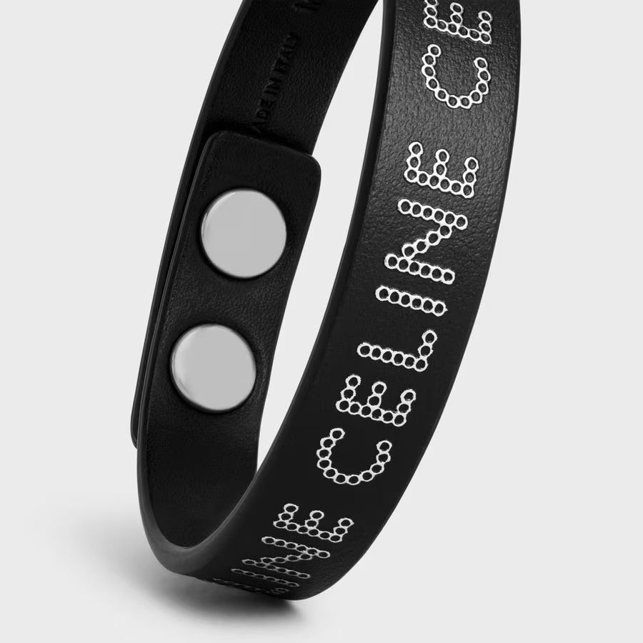 Celine o1loc1c0525 Size: OS/Monochroms Studs Bracelet in Black Size ONE SIZE - 2 Thumbnail