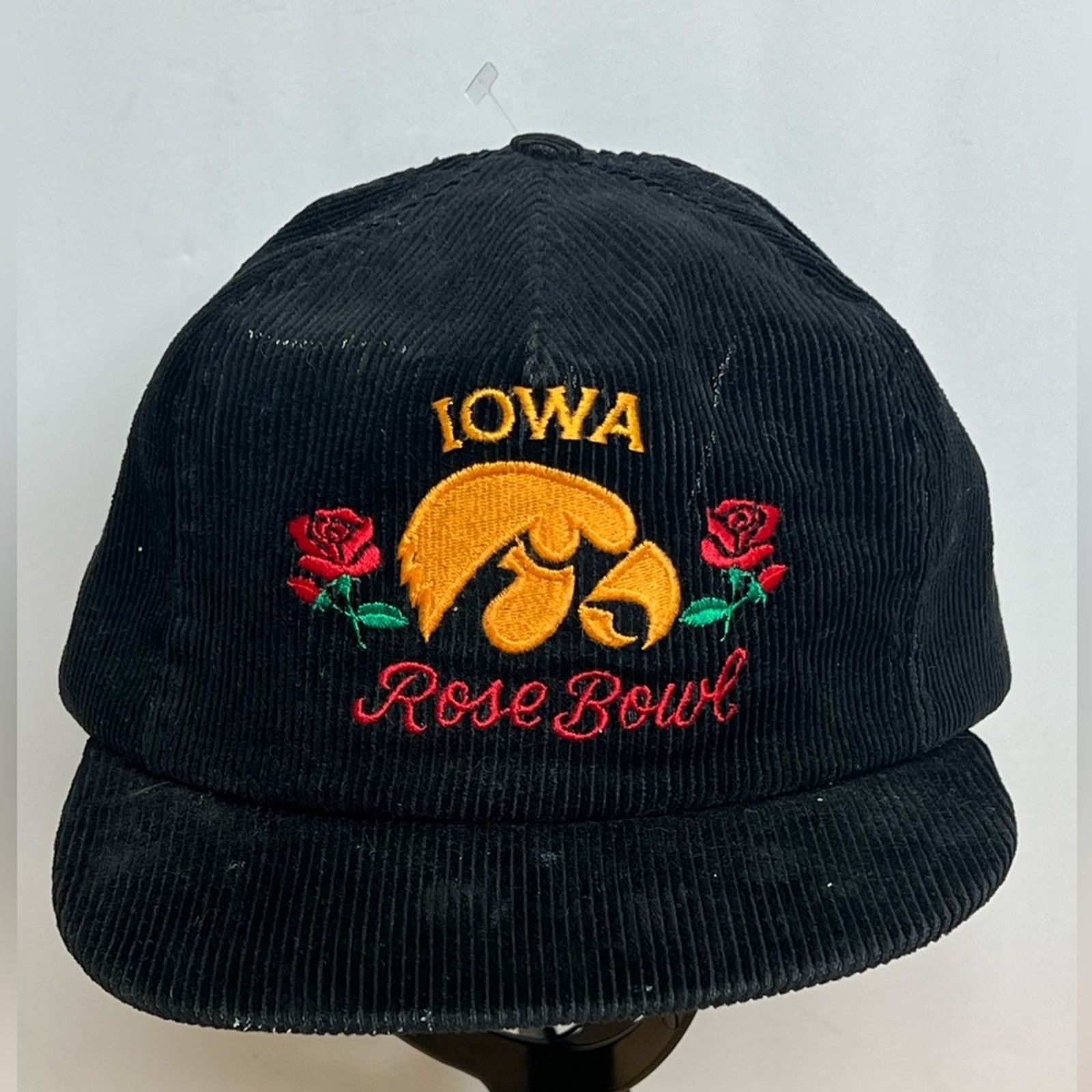Vintage 1986 Rose Bowl Champs Iowa Hawkeyes Corduroy Hat DEADSTOCK Size ONE SIZE - 2 Thumbnail