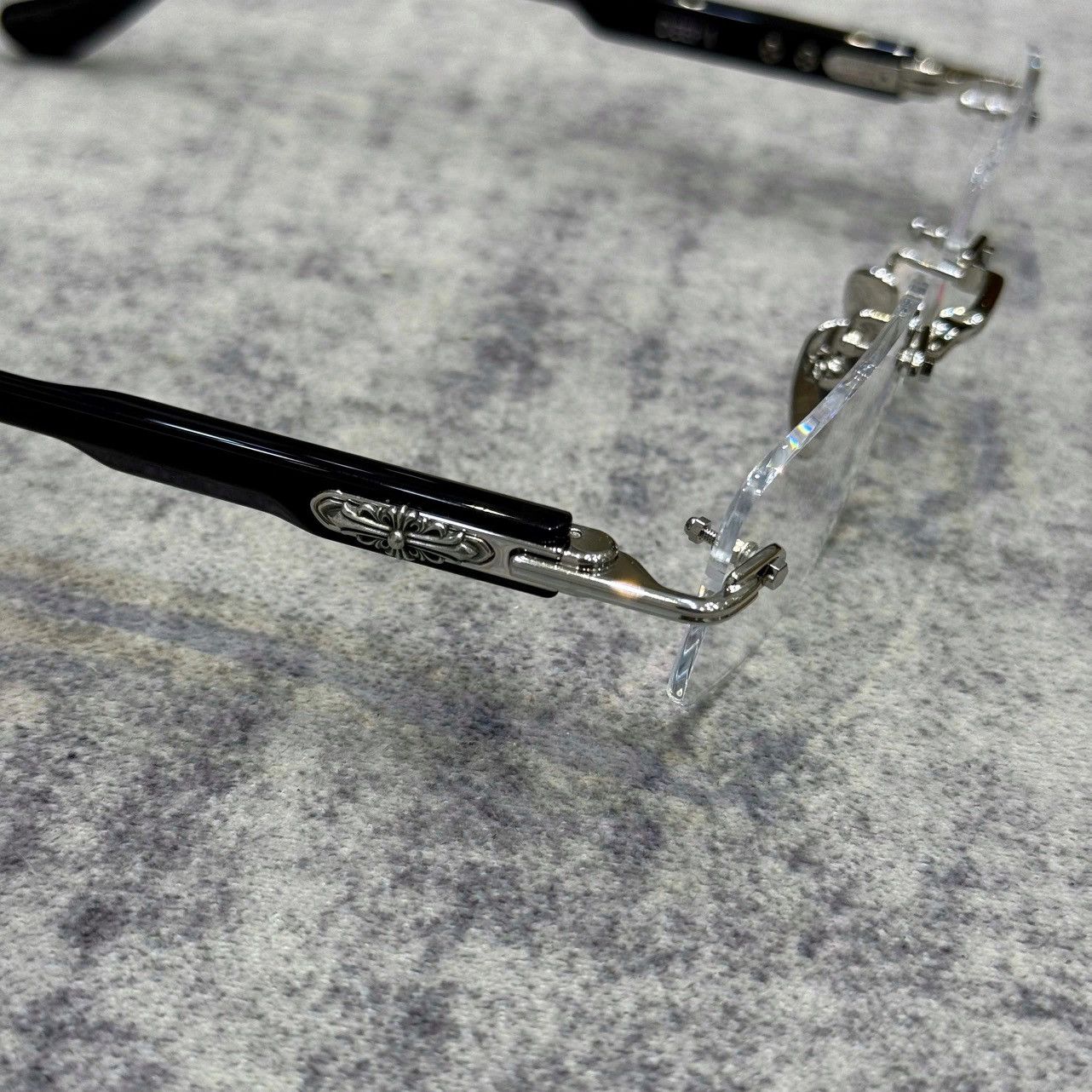 Chrome Hearts CHROME HEARTS DEEP I SHINY SILVER/BLACK Size ONE SIZE - 3 Thumbnail