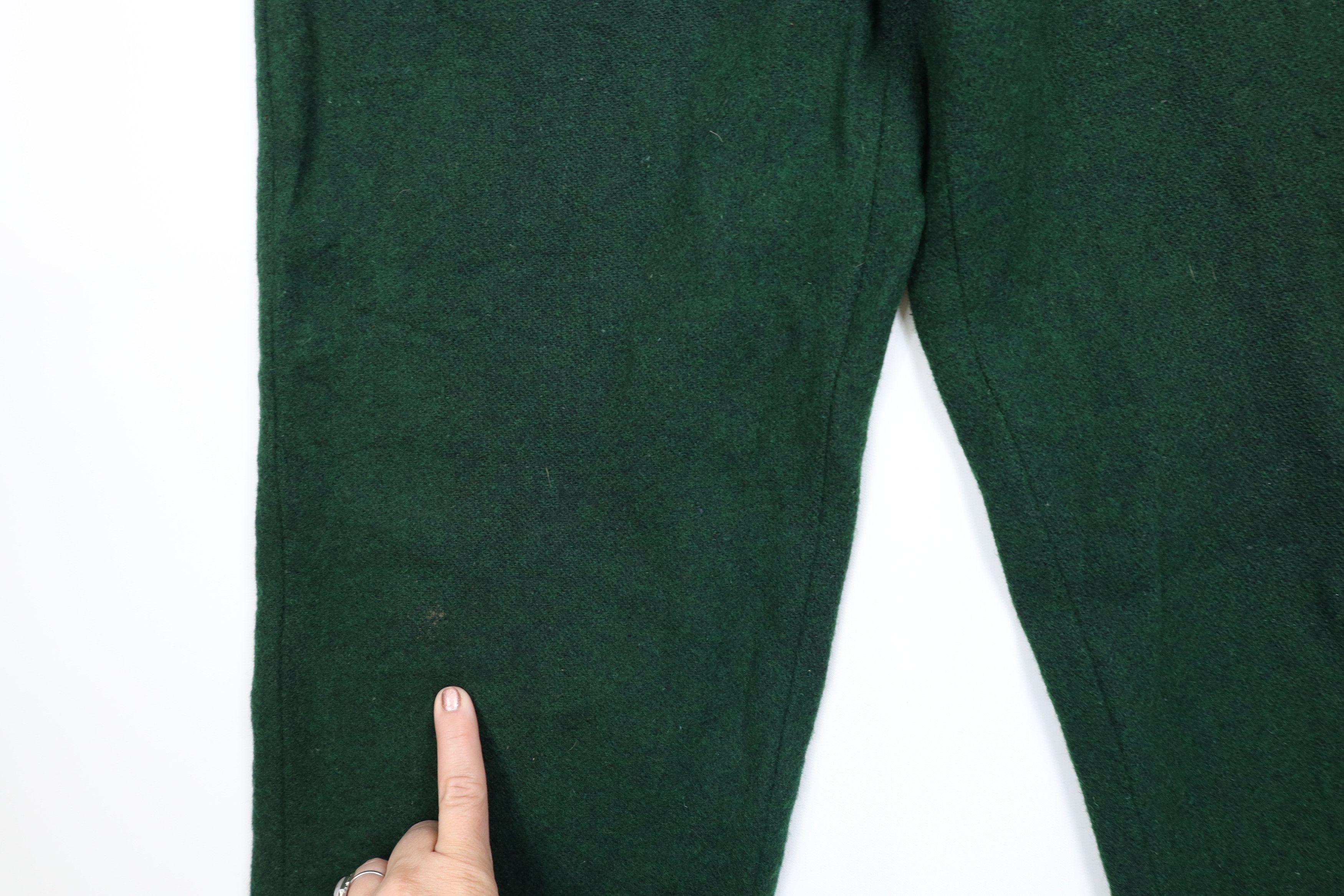 Woolrich Woolen Mills Vintage 70s Woolrich Mackinaw Wool Wide Leg Pants Green USA Size US 32 / EU 48 - 5 Thumbnail