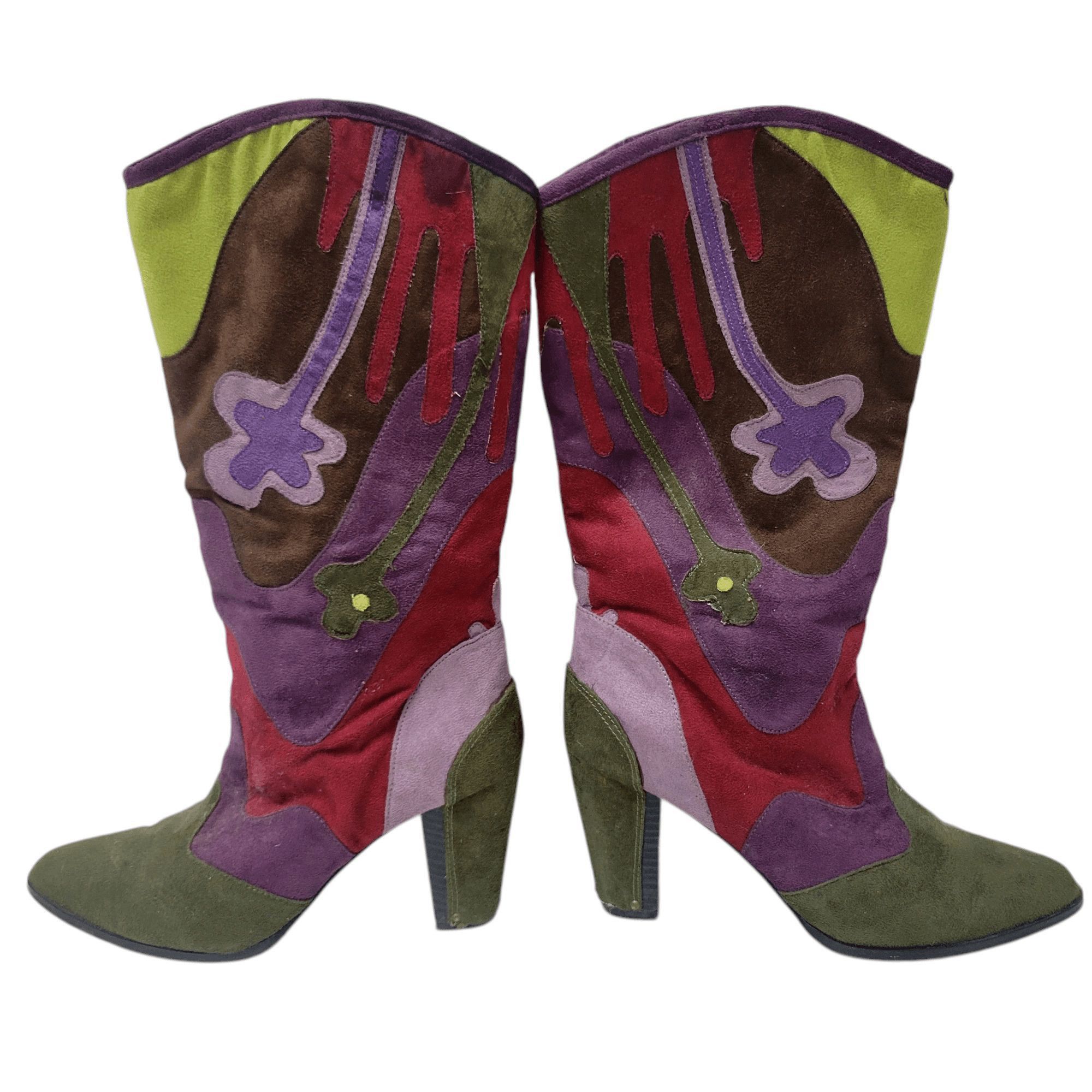 Michael Antonio Faux-Suede Geometric Boots Size 7.5 Women's