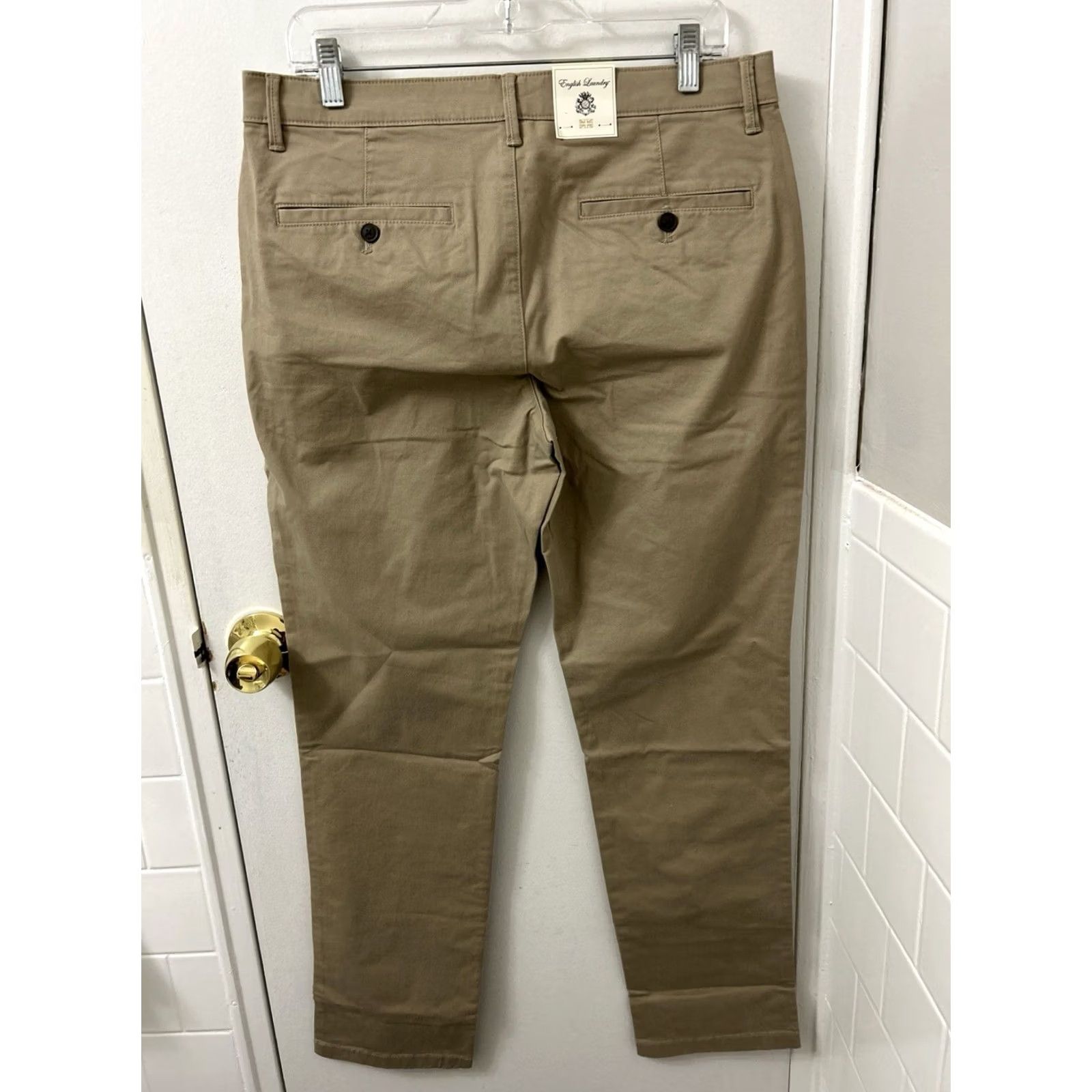 English Laundry English Laundry Pants Mens 32x32 Chino Khaki Tan Slim Fit Stretch NWT Classic Casual Workwear Pant Straight 32in Inseam Beige Zipper Button Pocket NWT Size US 32 / EU 48 - 7 Thumbnail