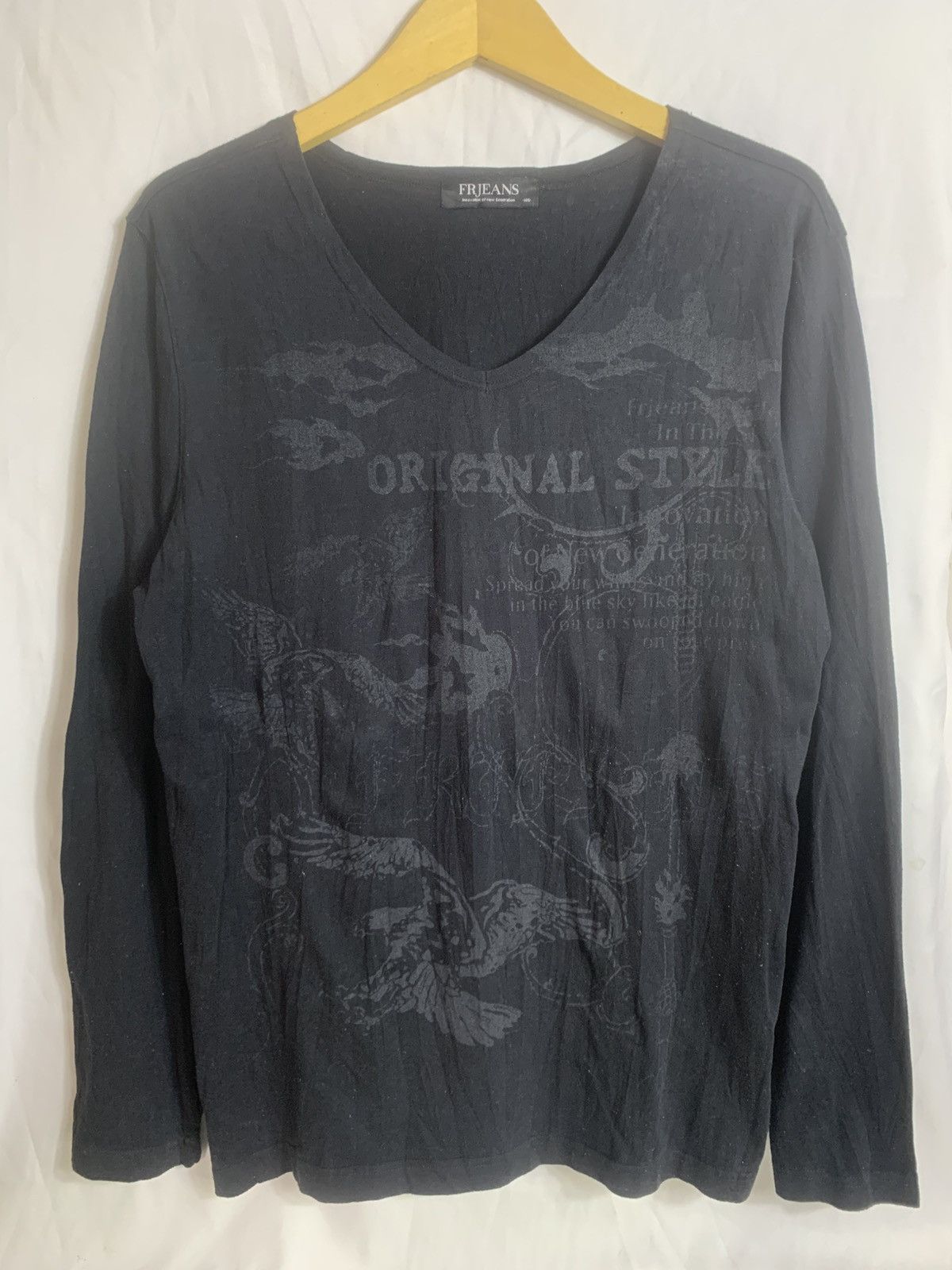 Japanese Brand Fr Jeans Faded black longsleve Size US M / EU 48-50 / 2 - 3 Thumbnail