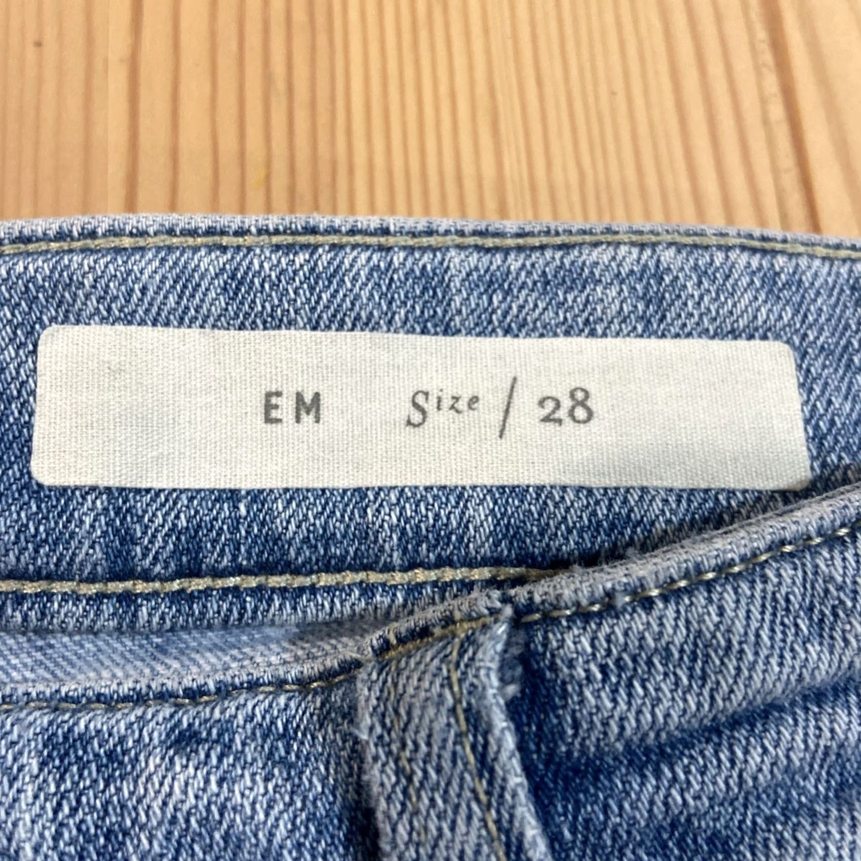 Vintage Pilcro And The Letterpress EM Jeans 28 Blue Denim Distressed Raw Hem Women Jeans Regular 28in Inseam Bohemian City Preppy Size 28" / US 6 / IT 42 - 3 Thumbnail