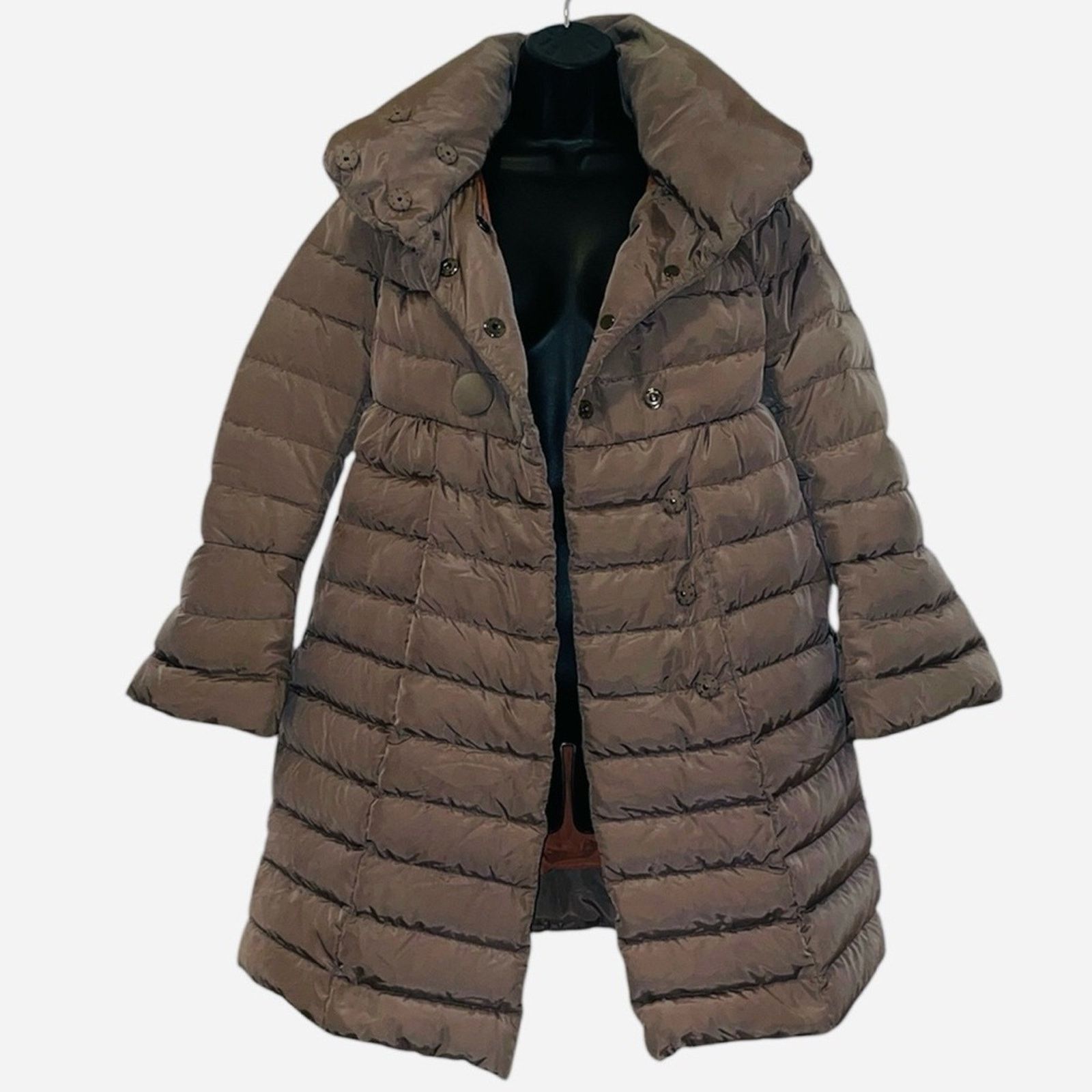 Moncler Moncler Johanna Long Down Puffer Coat Taupe 1 Size S / US 4 / IT 40 - 7 Thumbnail