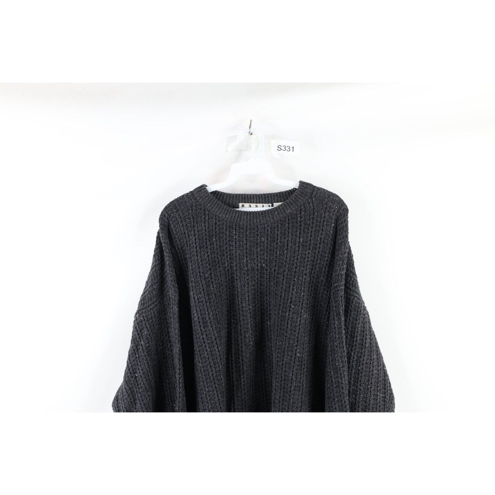 Vintage Vintage 90s Streetwear Blank Ribbed Knit Boxy Fit Sweater Size US L / EU 52-54 / 3 - 2 Thumbnail