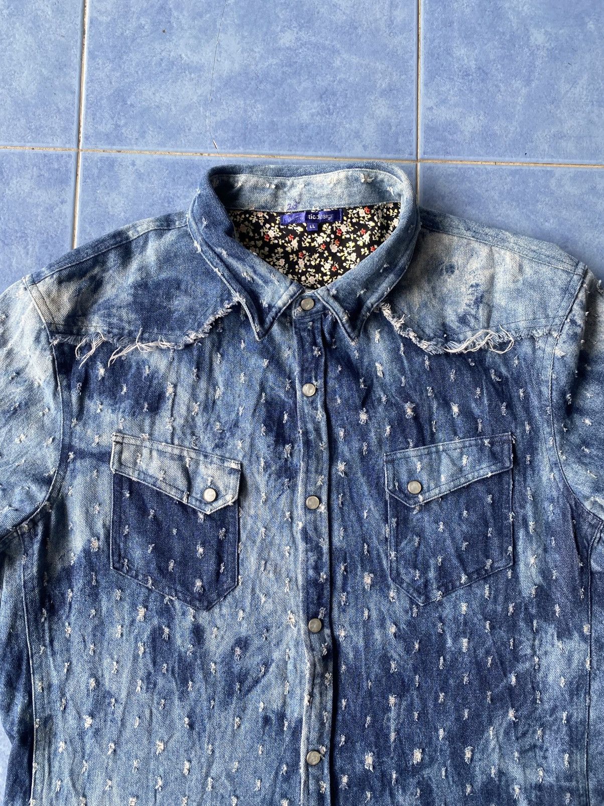 semanticdesign Semantic Design Western Shirt Distressed Design Size US M / EU 48-50 / 2 - 6 Thumbnail