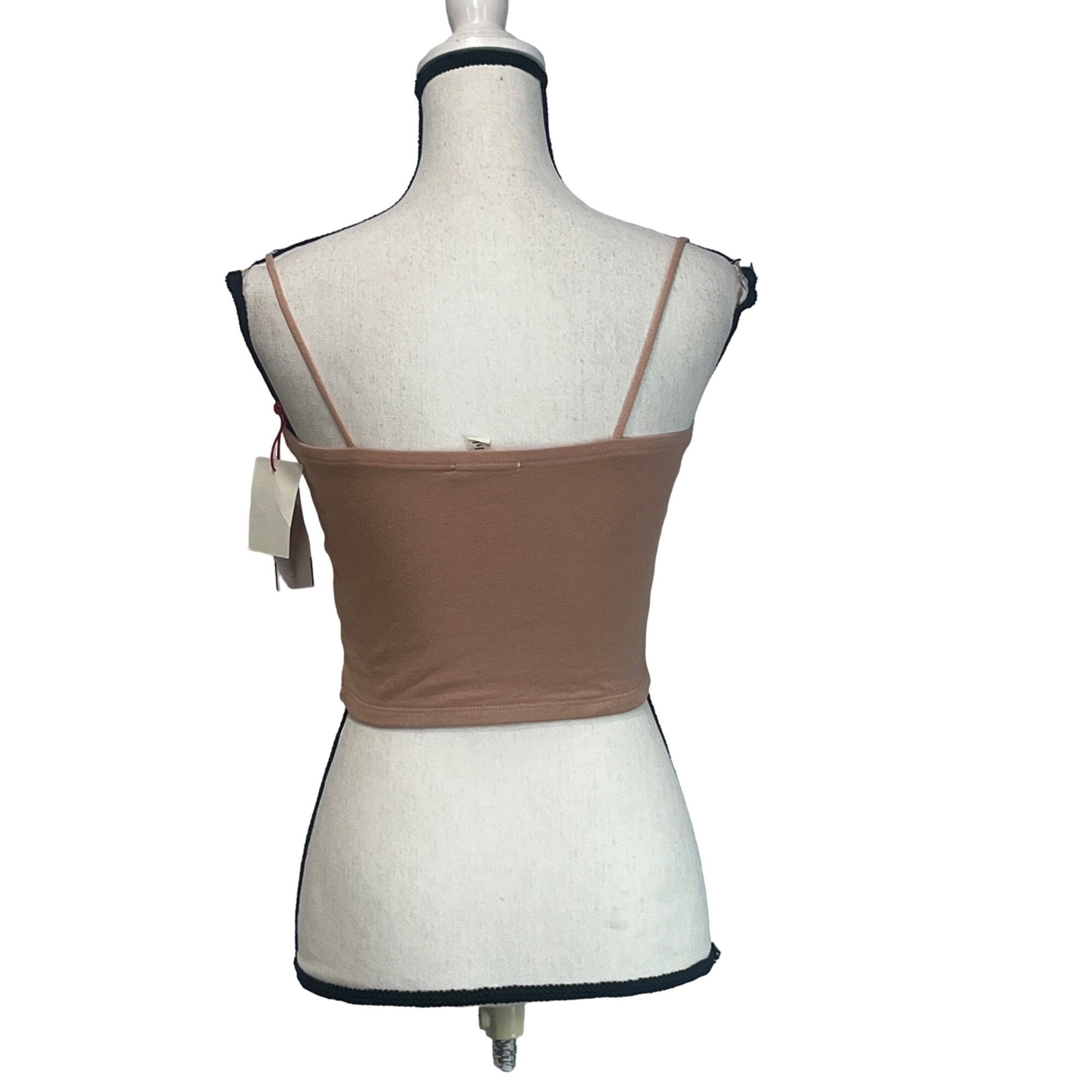 Other Open Edit Square Neck Crop Camisole In Tan Nougat, Sz. S Size S / US 4 / IT 40 - 11 Thumbnail