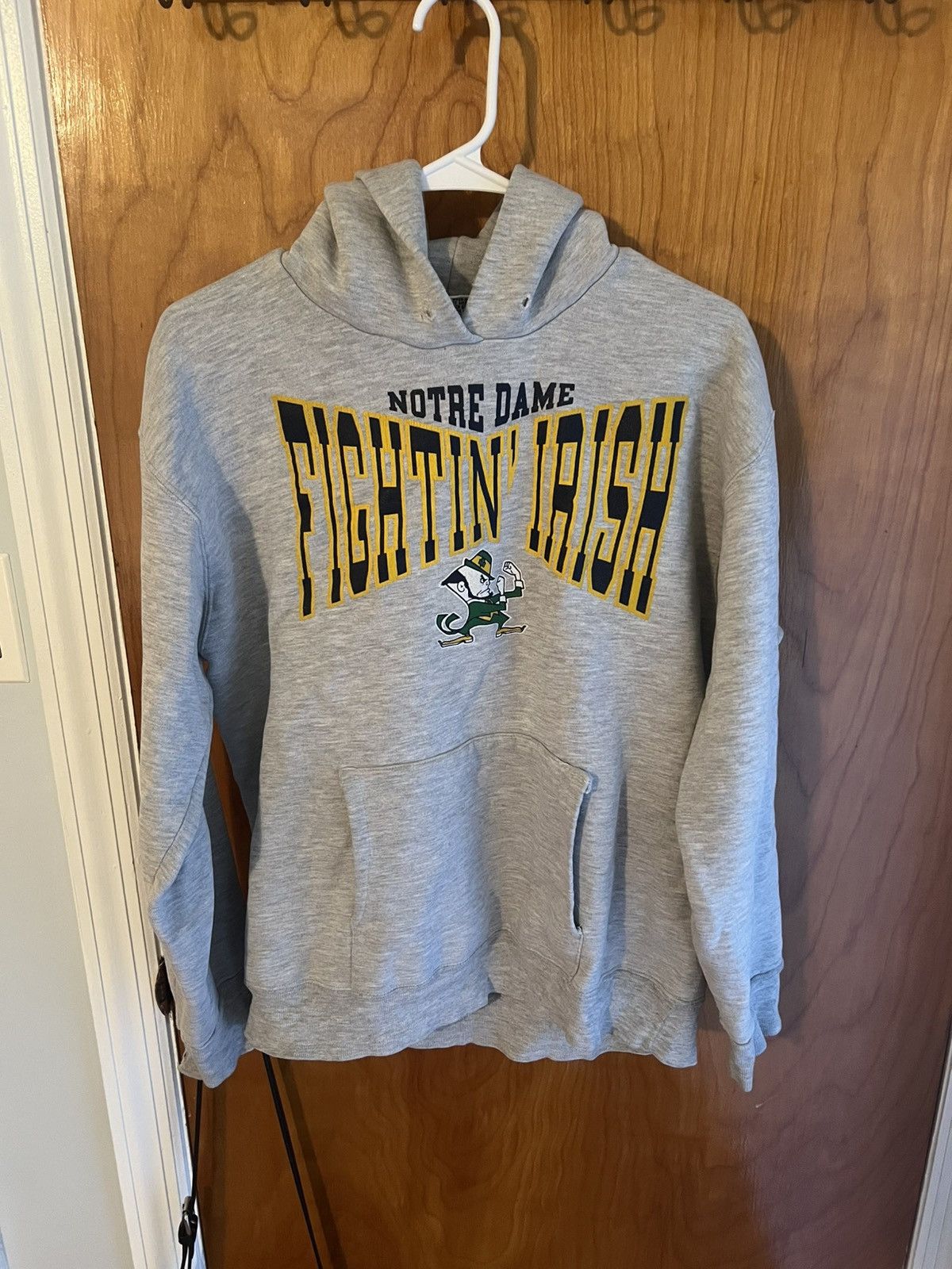 Nutmeg Vintage 1980s Notre Dame Hoodie, Grey Size US L / EU 52-54 / 3 - 4 Thumbnail