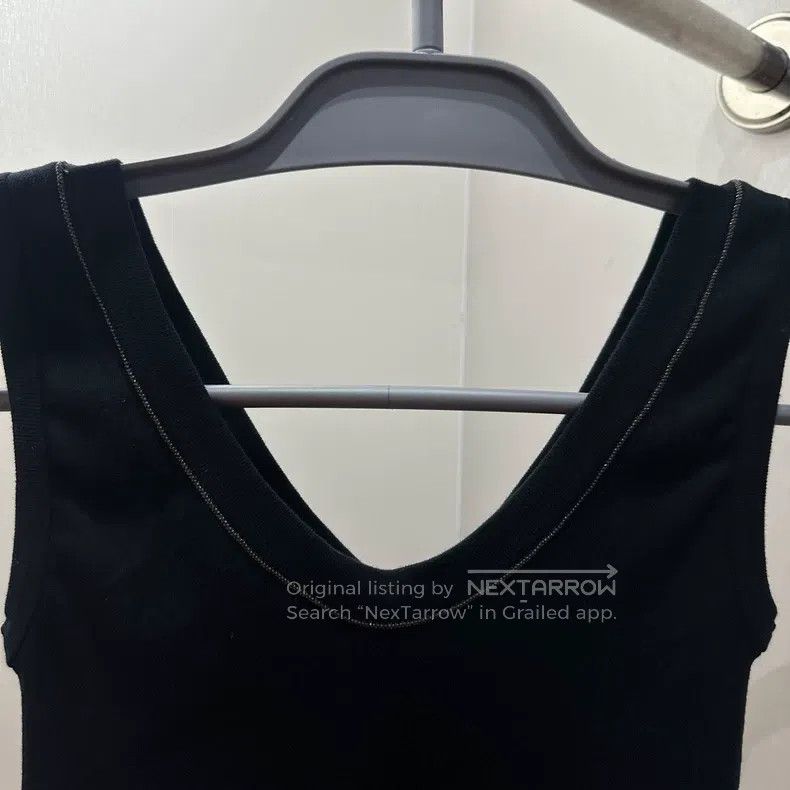 Brunello Cucinelli Brunello Cucinelli Beaded U-neck sleeveless vest Size XS / US 0-2 / IT 36-38 - 6 Thumbnail