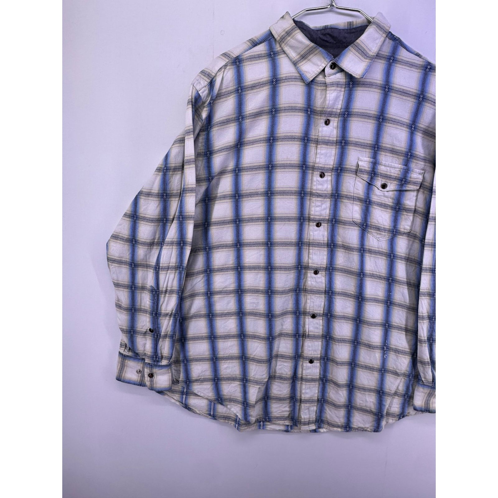 Orvis Orvis Western Shirt Blue/White Button Down Shirt Size XL Size US XL / EU 56 / 4 - 2 Thumbnail