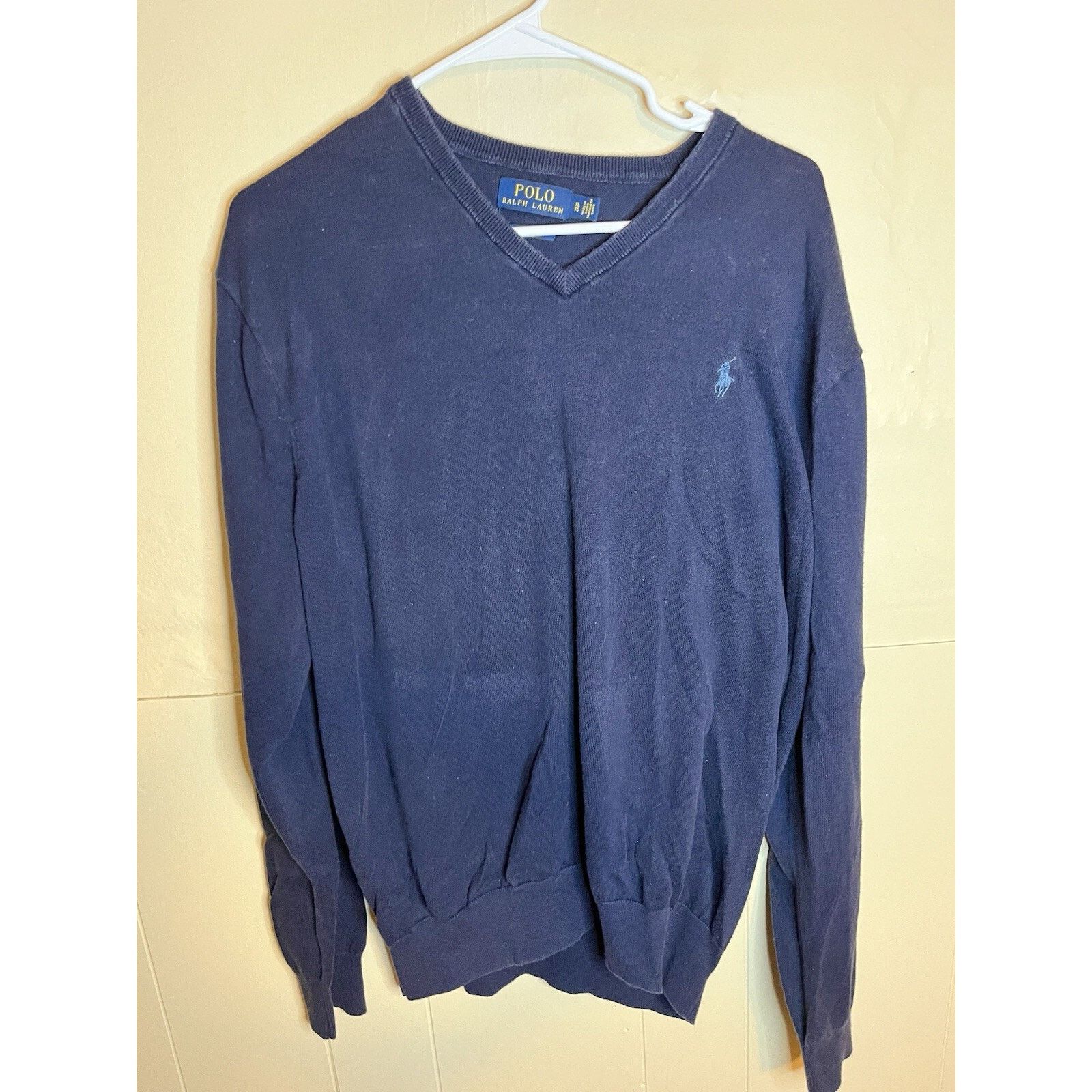 Polo Ralph Lauren Polo Ralph Lauren Sweater Men's XL Navy Blue V-Neck Pullover Size US XL / EU 56 / 4 - 1 Thumbnail