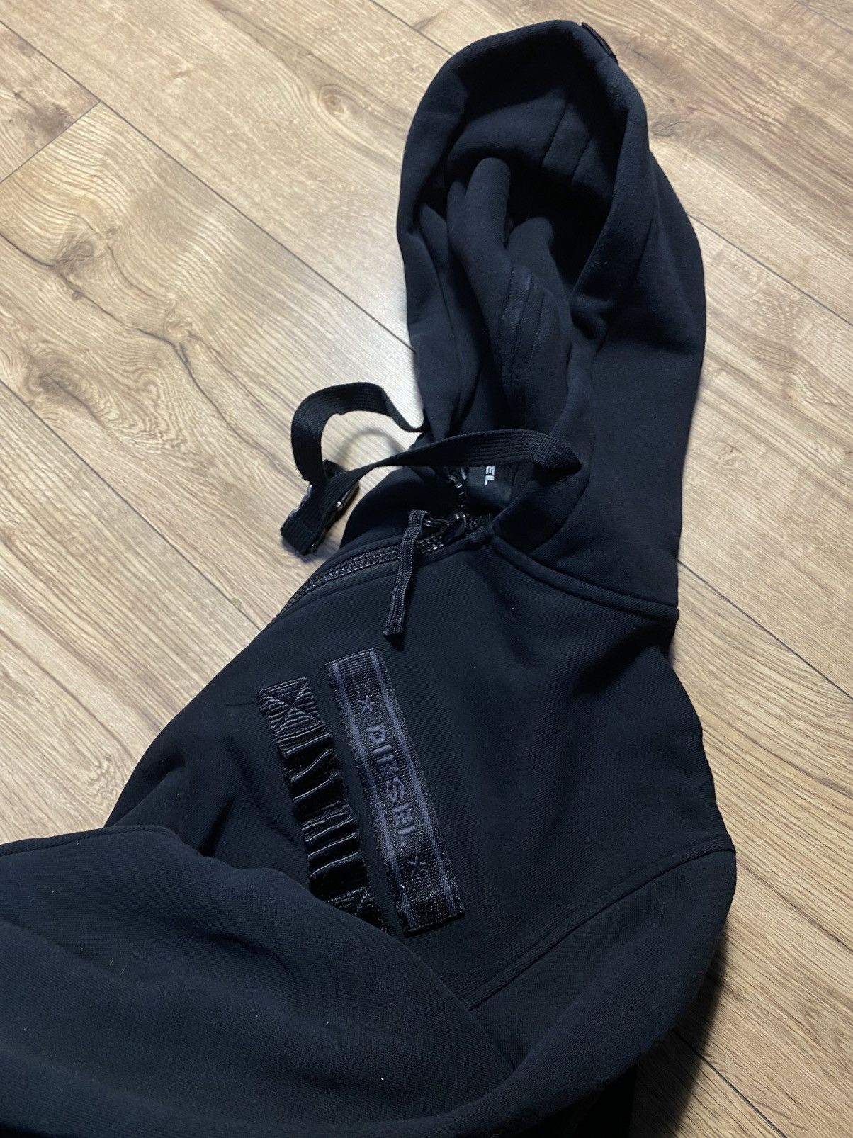 Diesel Diesel Mens Black Zip Up Hoodie Size XL Hooded Sweatshirt Size US XL / EU 56 / 4 - 5 Thumbnail