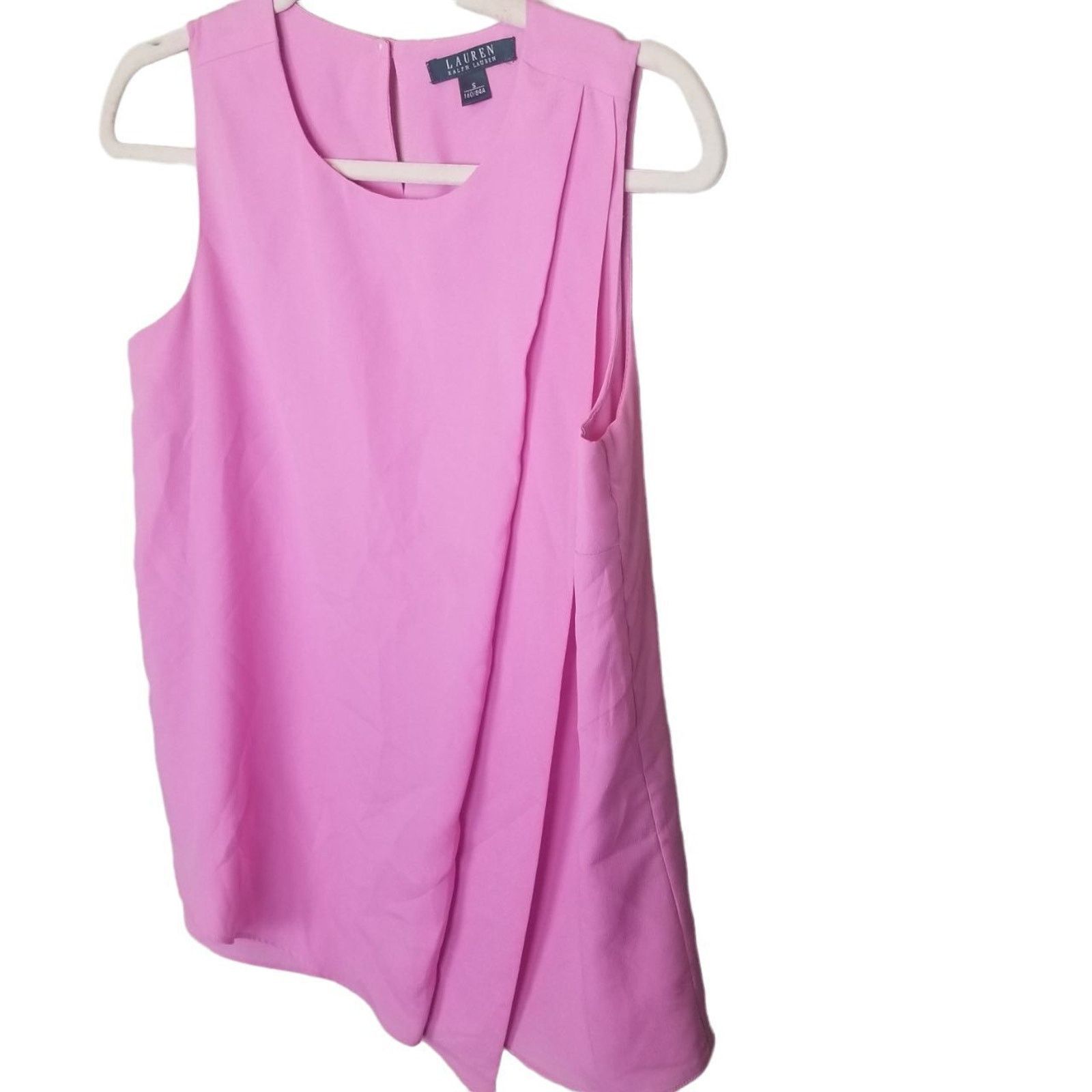 Lauren Ralph Lauren Lauren Ralph Lauren Womens Pleated Asymmetric Blouse Classic Size S / US 4 / IT 40 - 4 Thumbnail