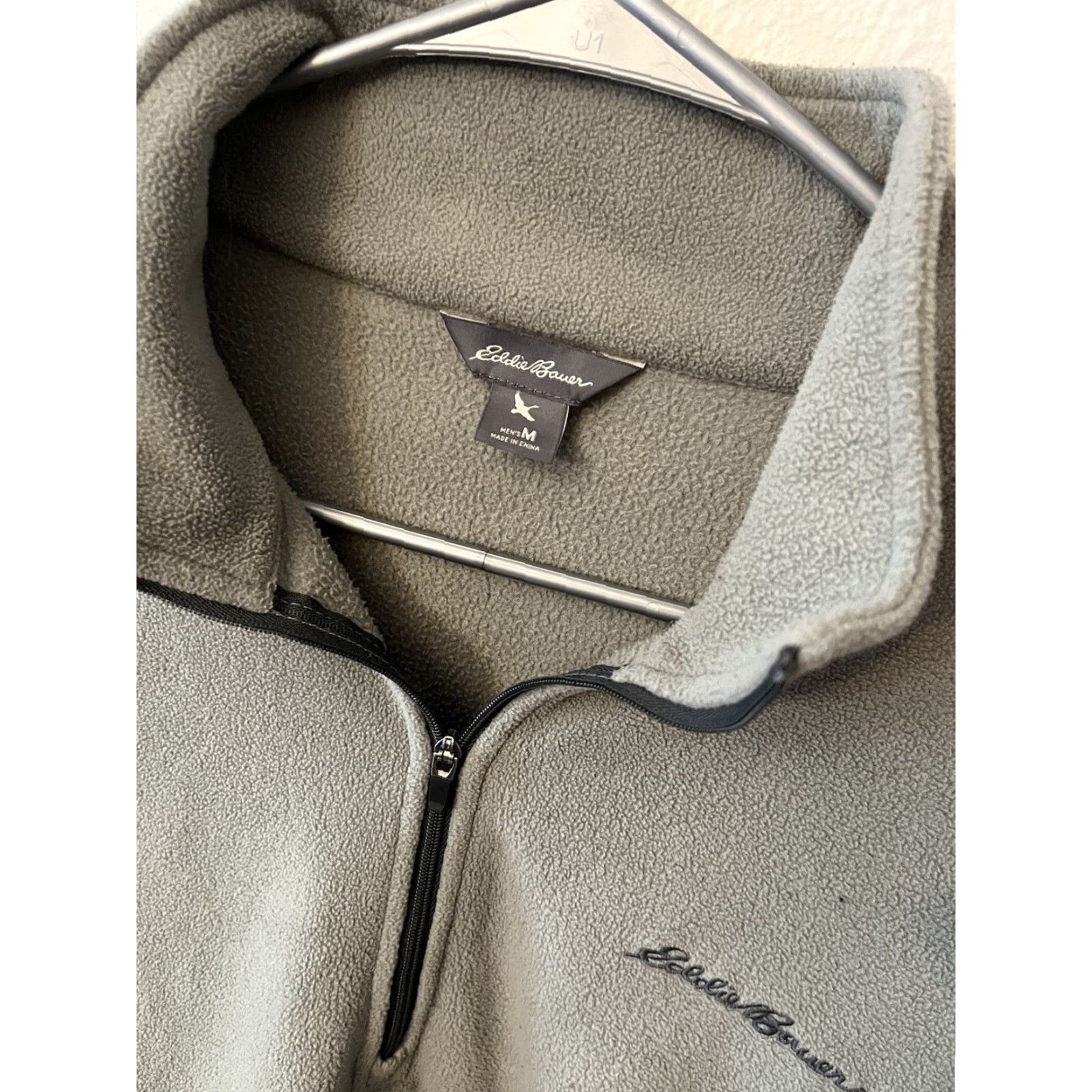 Eddie Bauer Eddie Bauer 1/4 Zip Pullover Fleece Sweater Medium Gray Size M / US 6-8 / IT 42-44 - 2 Thumbnail