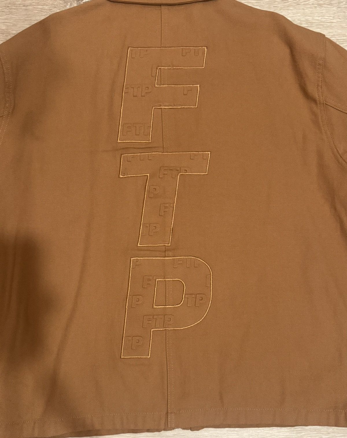 Fuck The Population FTP (FuckThePopulation) Embossed Logo Work Jacket Brown Size US XL / EU 56 / 4 - 4 Thumbnail